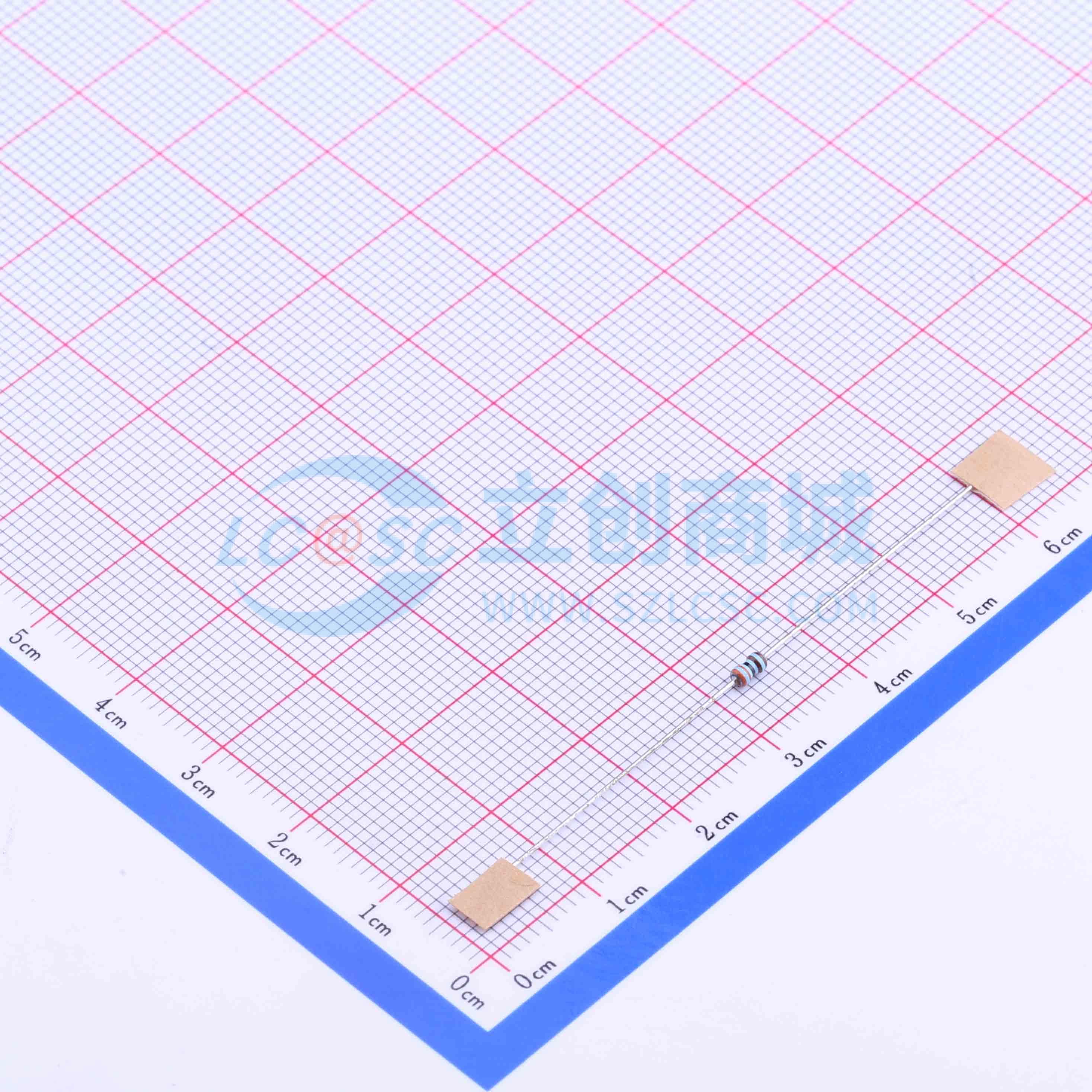 点击查看大图 MF1/8W-3.3KΩ±1% T实物图