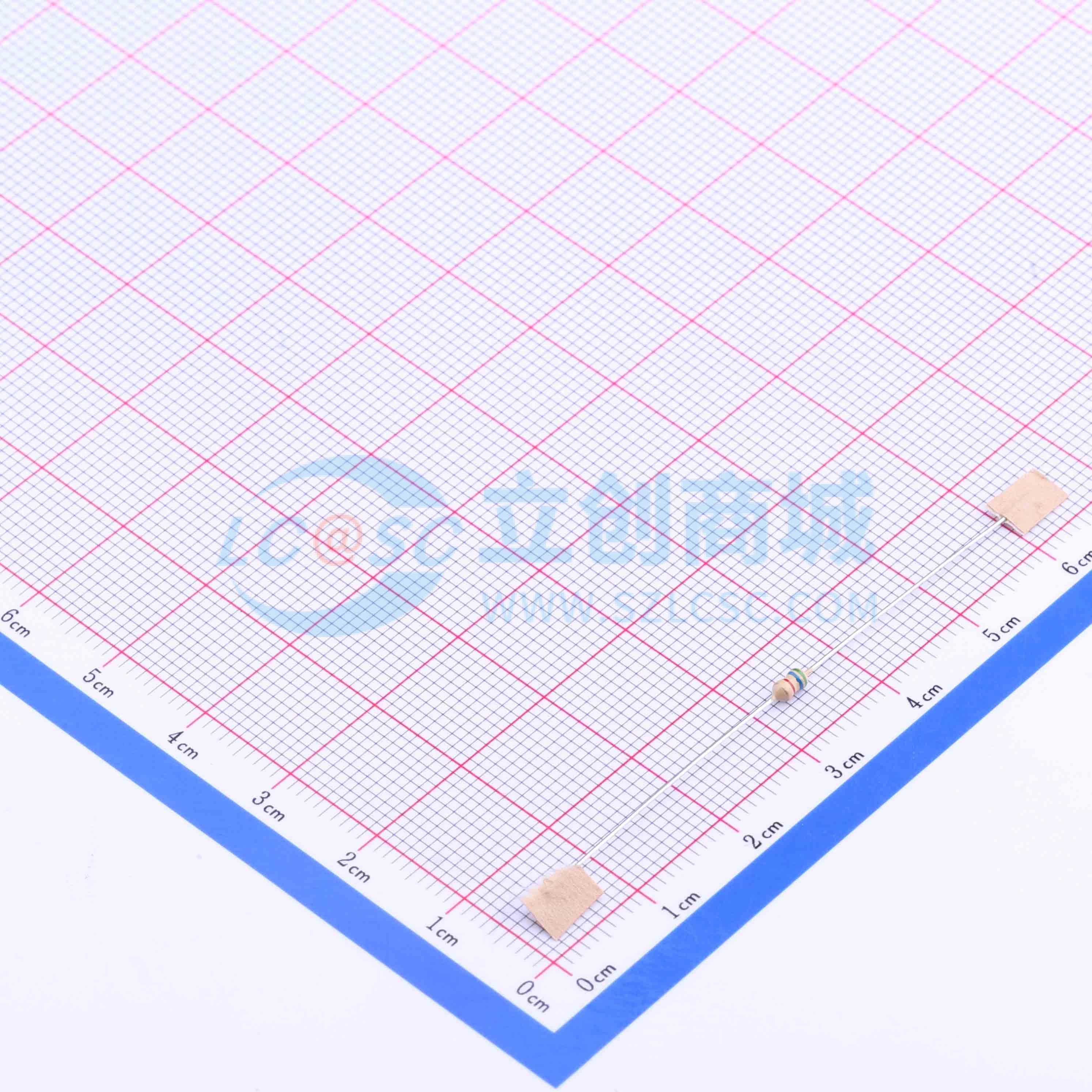 点击查看大图 CF1/6W-5.6KΩ±5% T实物图