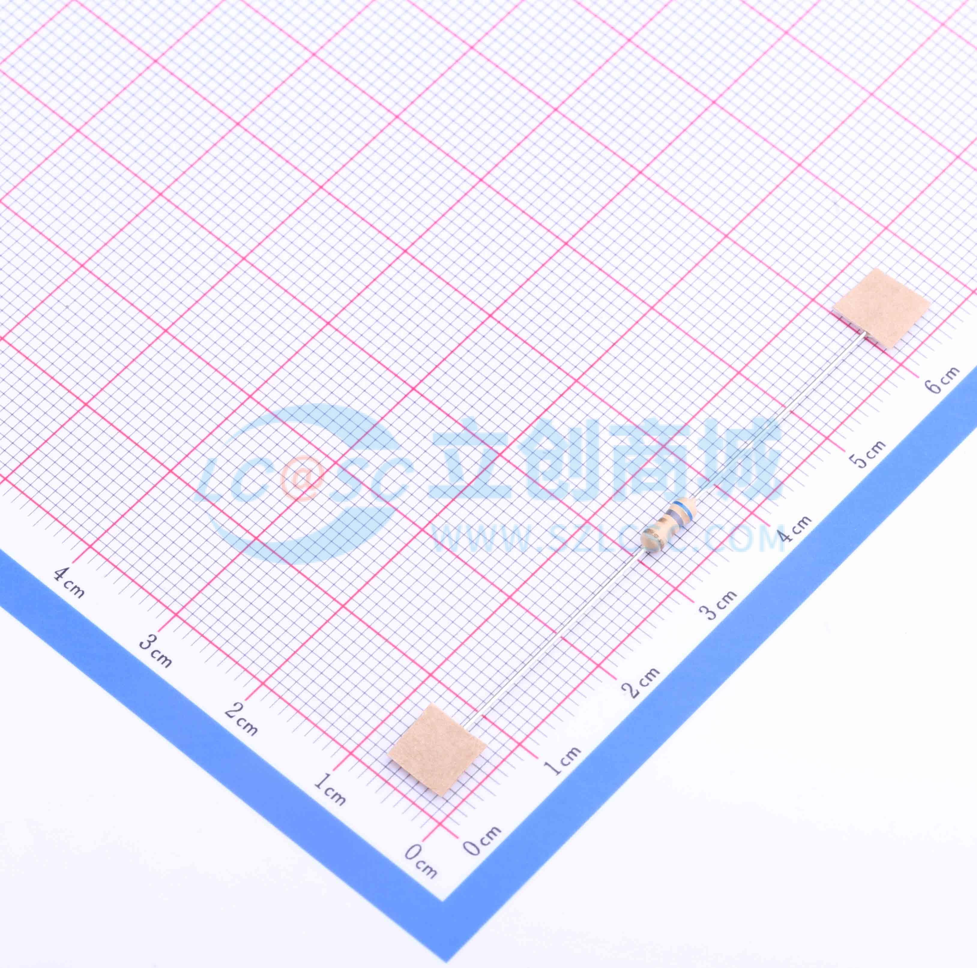 点击查看大图 CF1/4W-6.8Ω±5% T实物图