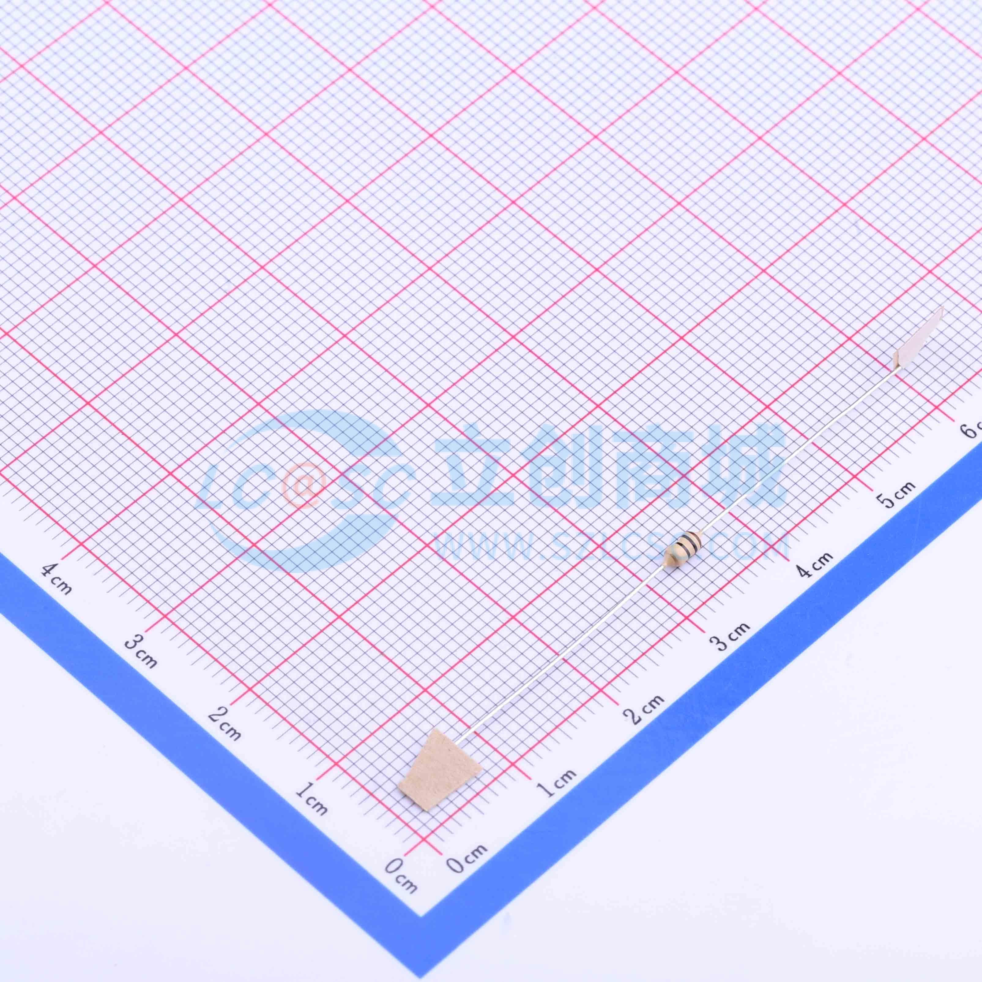 点击查看大图 CF1/6W-10Ω±5% T实物图