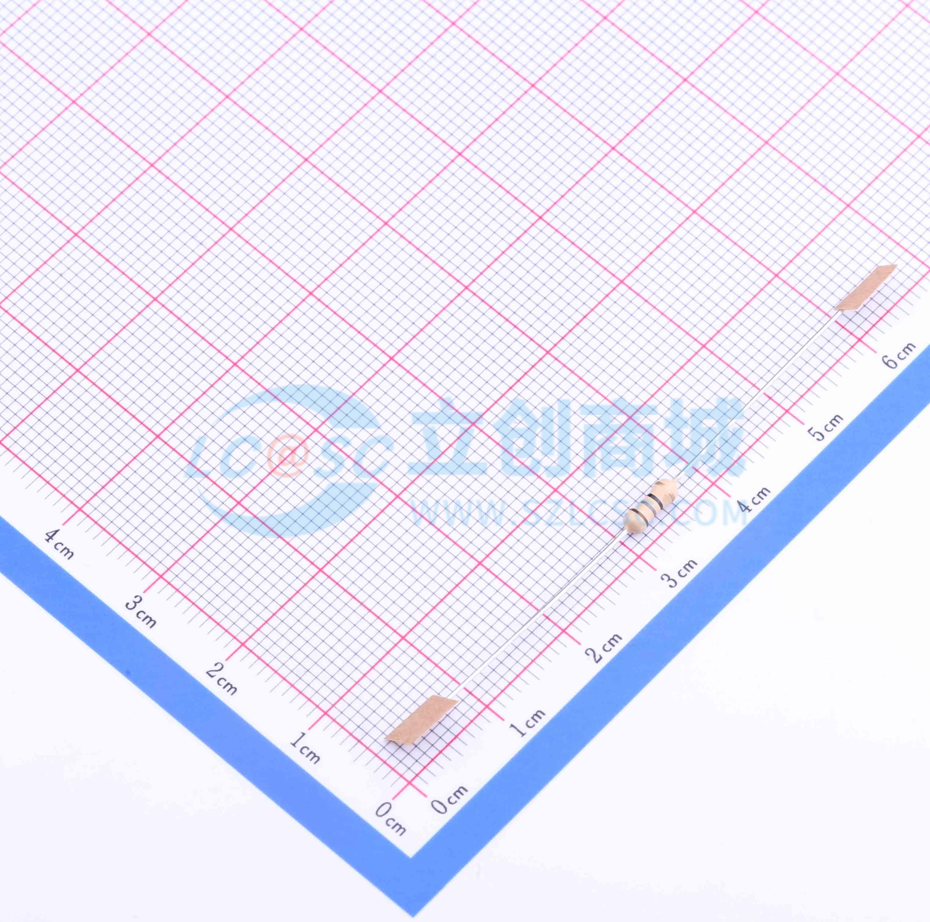 点击查看大图 CF1/4W-18Ω±5% T实物图