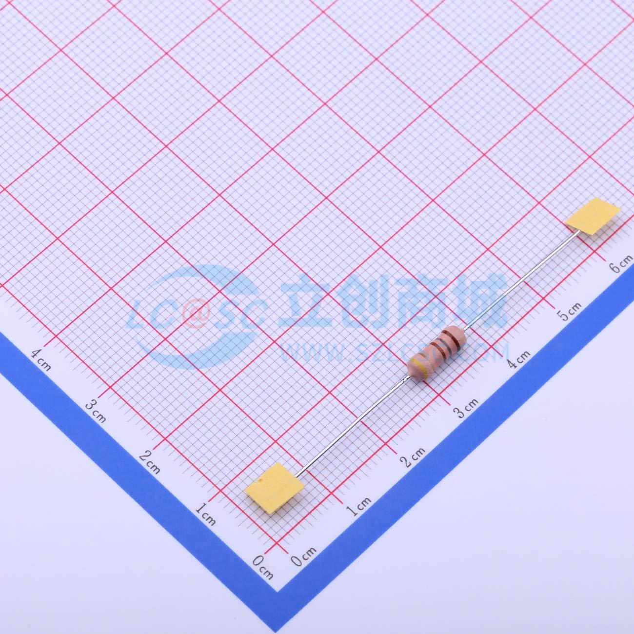 点击查看大图 RI40-1/2W-180Ω±5% T实物图