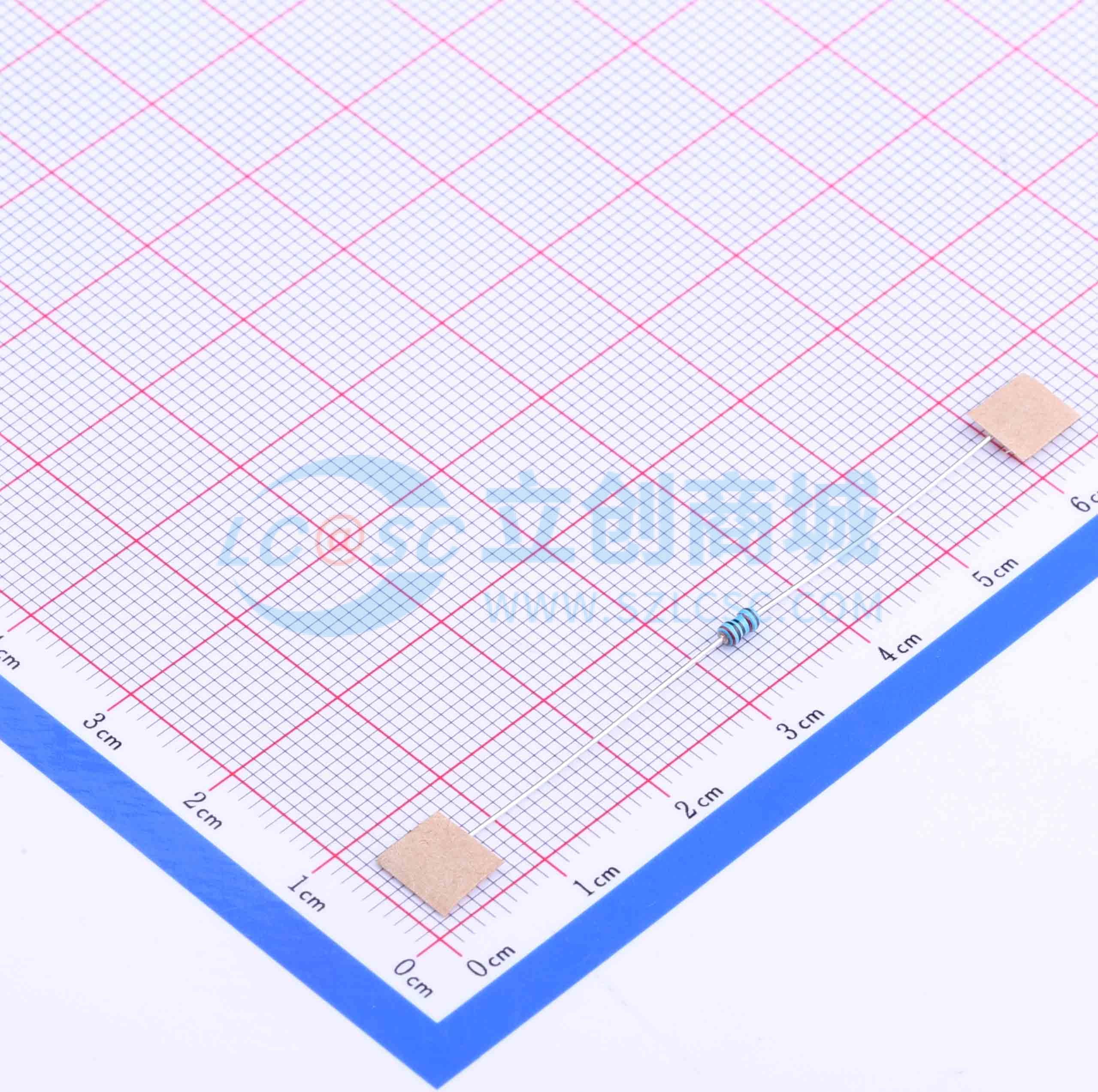 点击查看大图 MF1/8W-20KΩ±1% T实物图