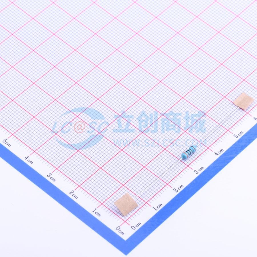 点击查看大图 MF1/4W-300Ω±1% T实物图