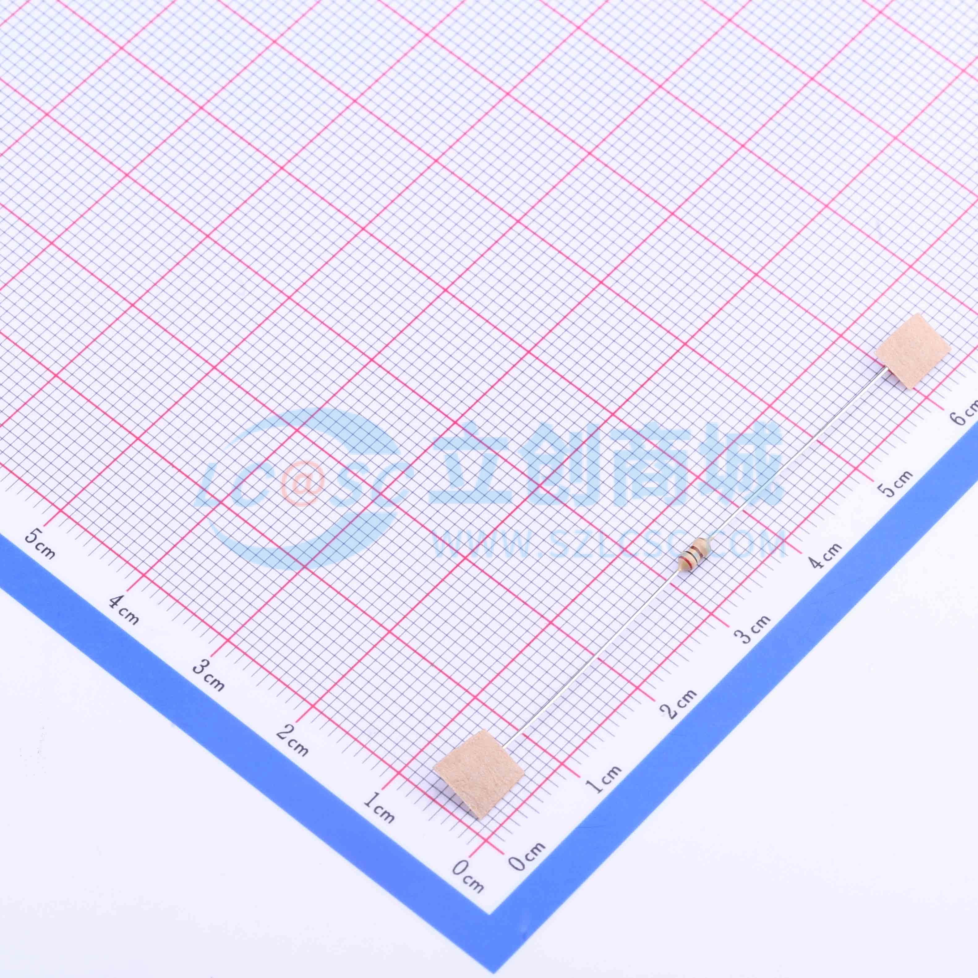 点击查看大图 CF1/6W-200Ω±5% T实物图