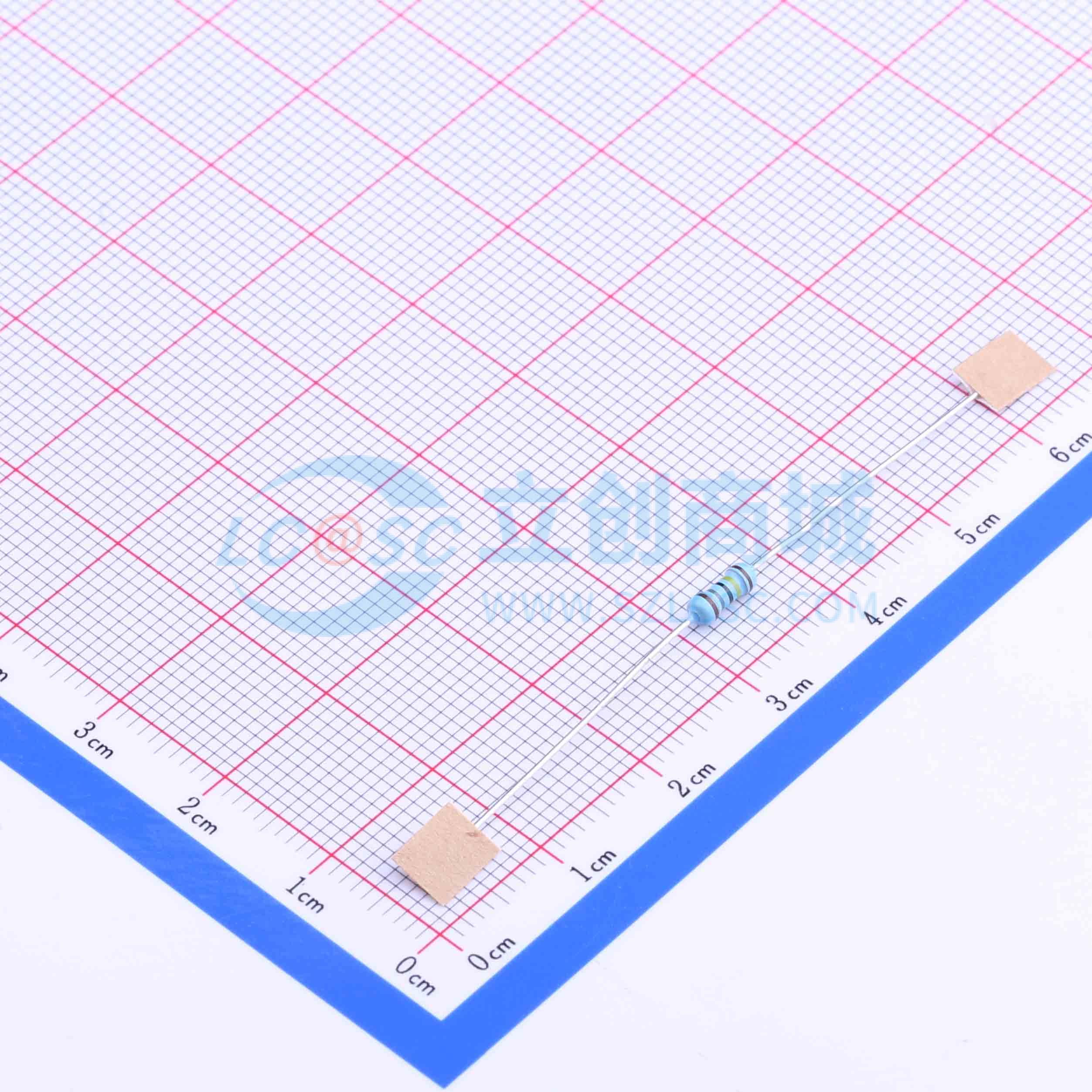 点击查看大图 MF1/4W-1.8MΩ±1% T52实物图