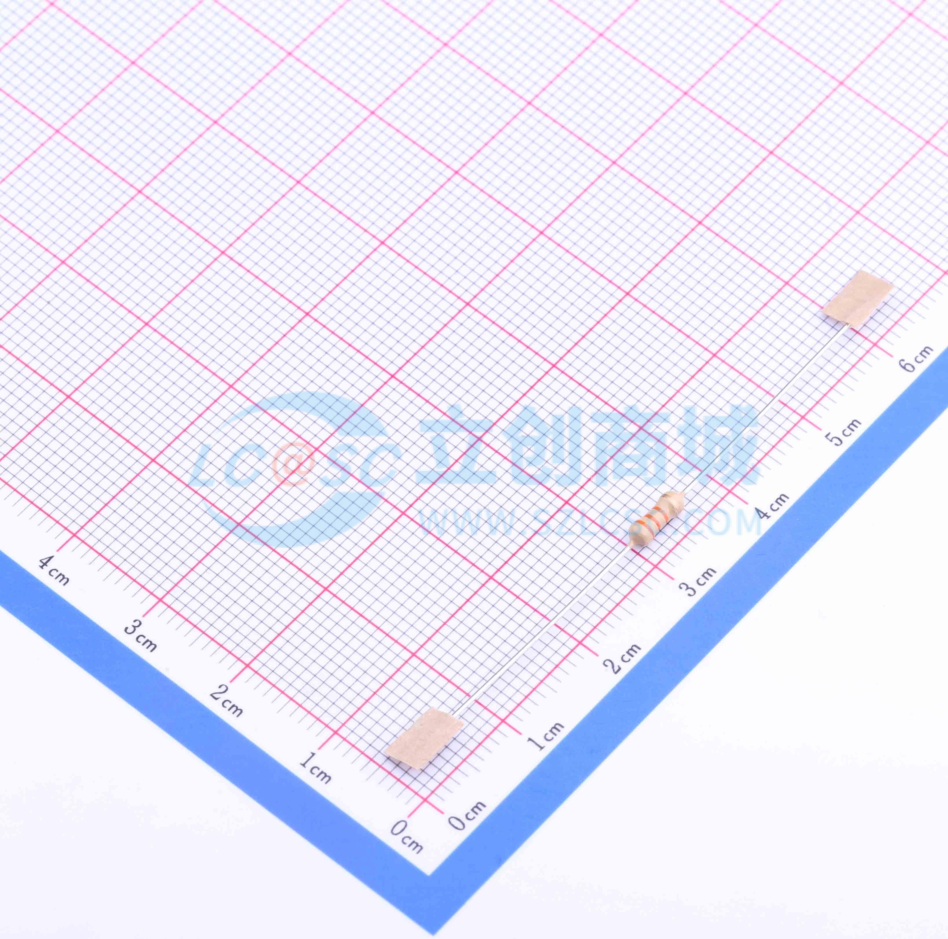 点击查看大图 CF1/4W-33KΩ±5% T实物图