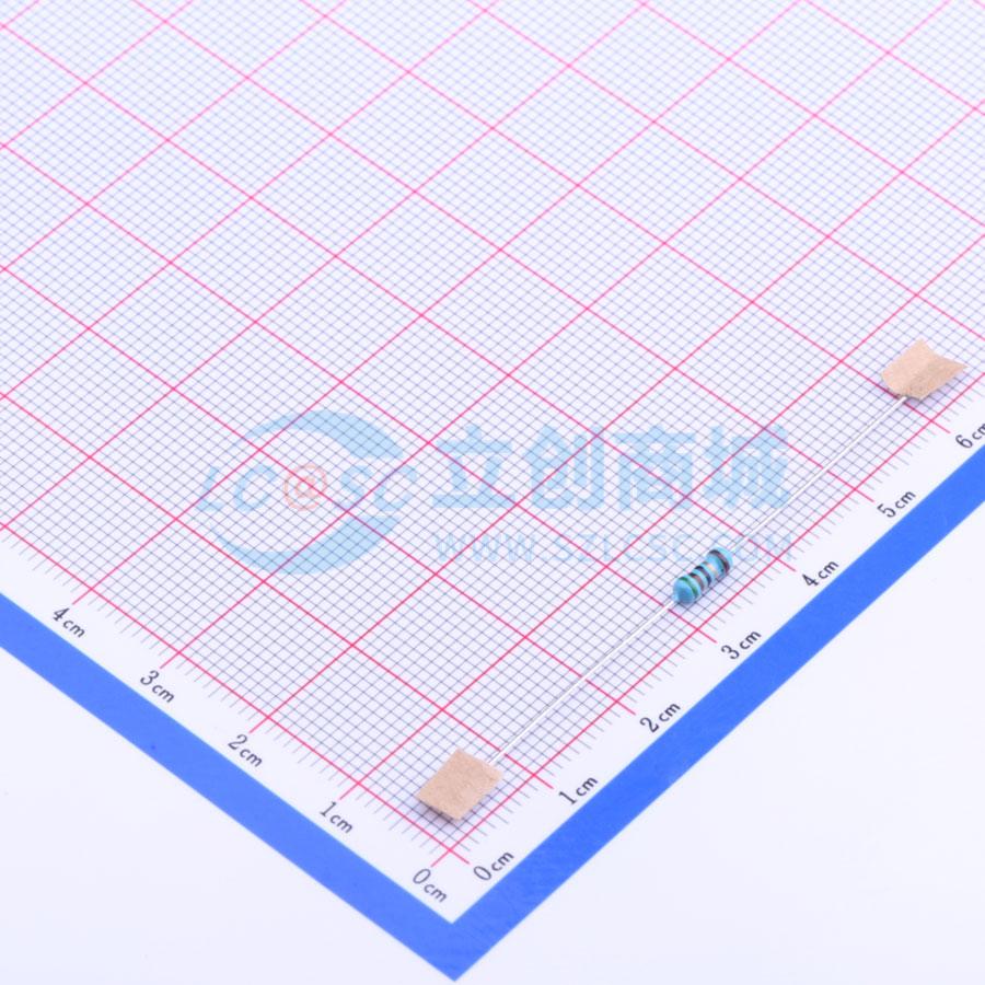 点击查看大图 MF1/4W-51Ω±1% T实物图