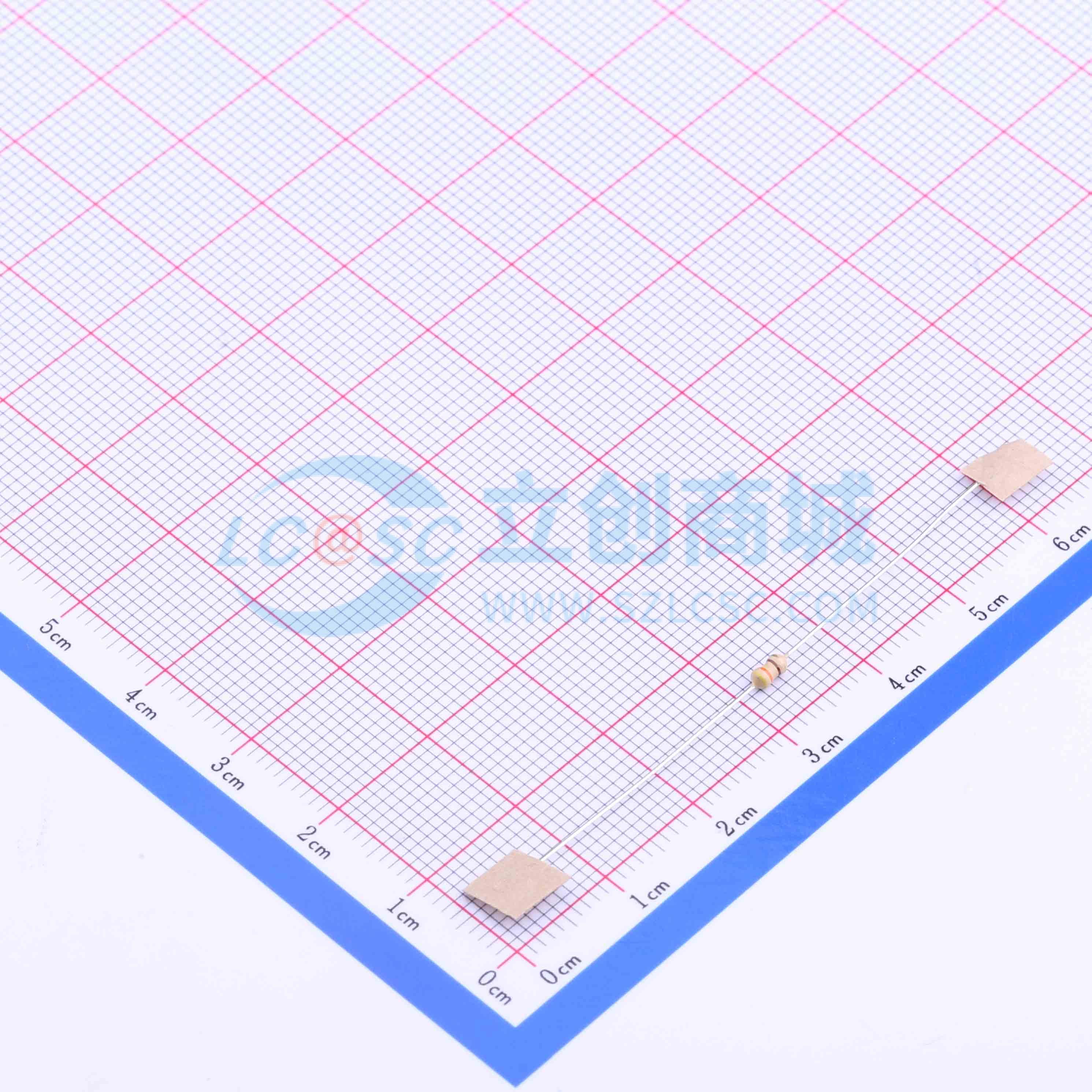 点击查看大图 CF1/6W-430Ω±5% T实物图