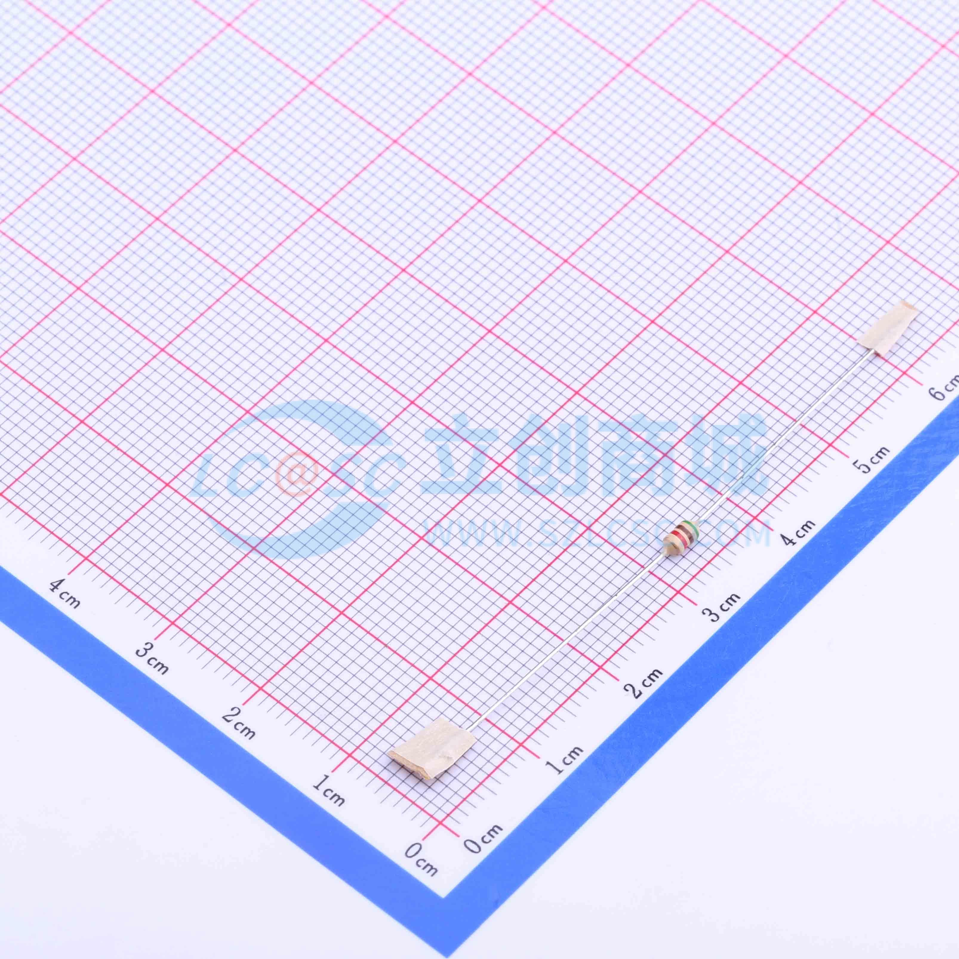 CF1/6W-5.1KΩ±5% T实物图
