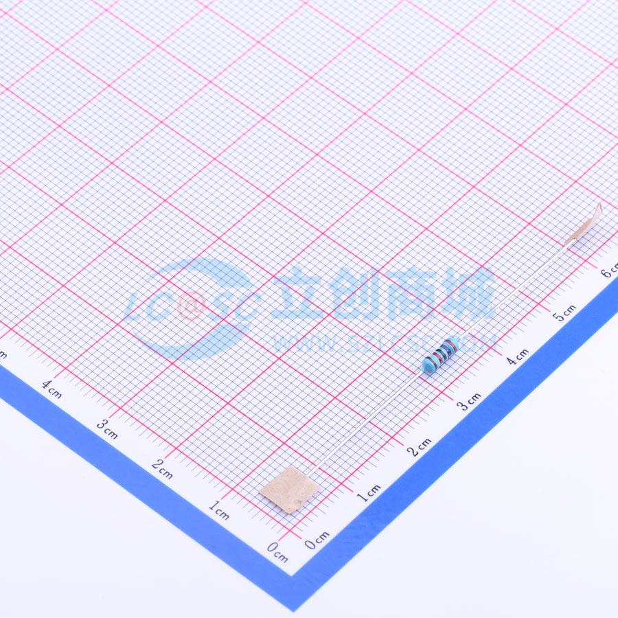 点击查看大图 MF1/4W-27KΩ±1% T实物图