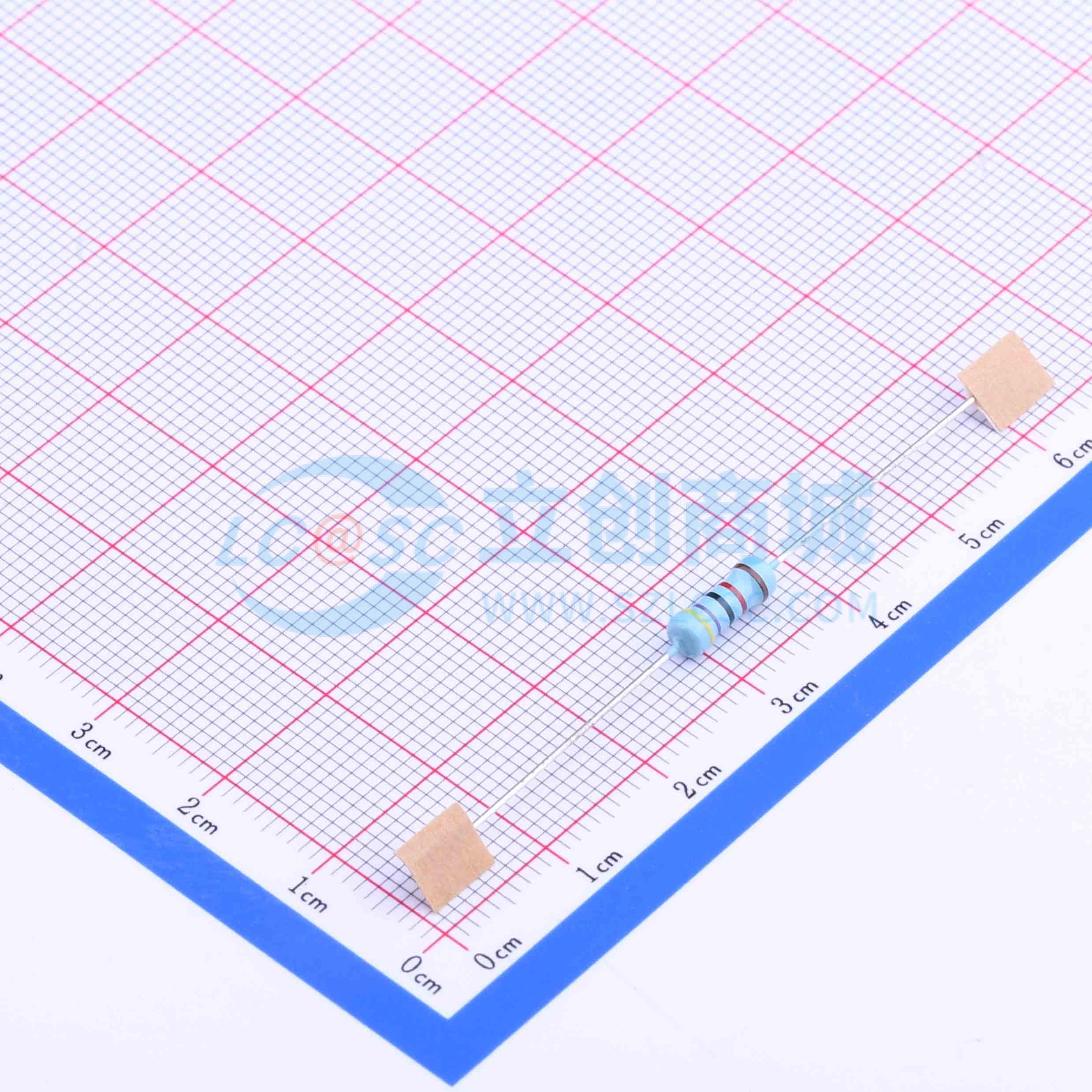 点击查看大图 MF1/2W-47KΩ±1% T实物图