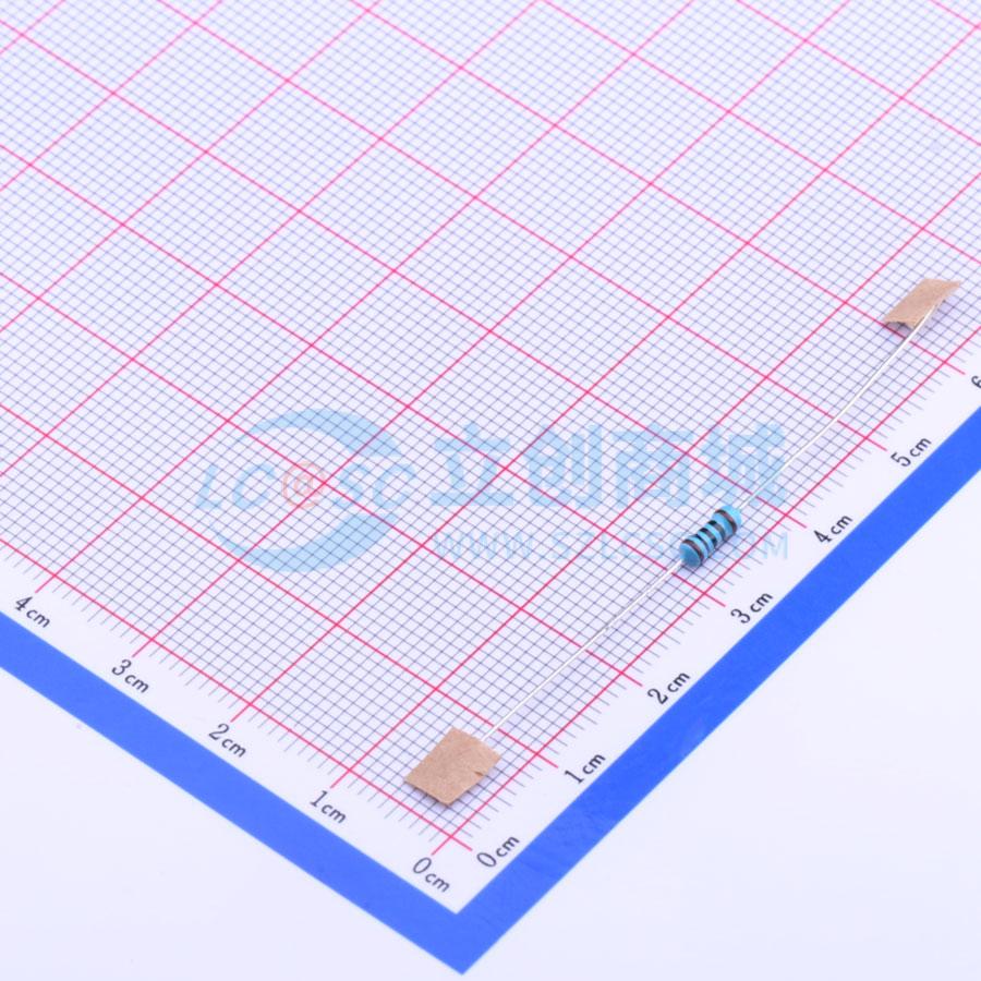 点击查看大图 MF1/4W-100Ω±1% T实物图