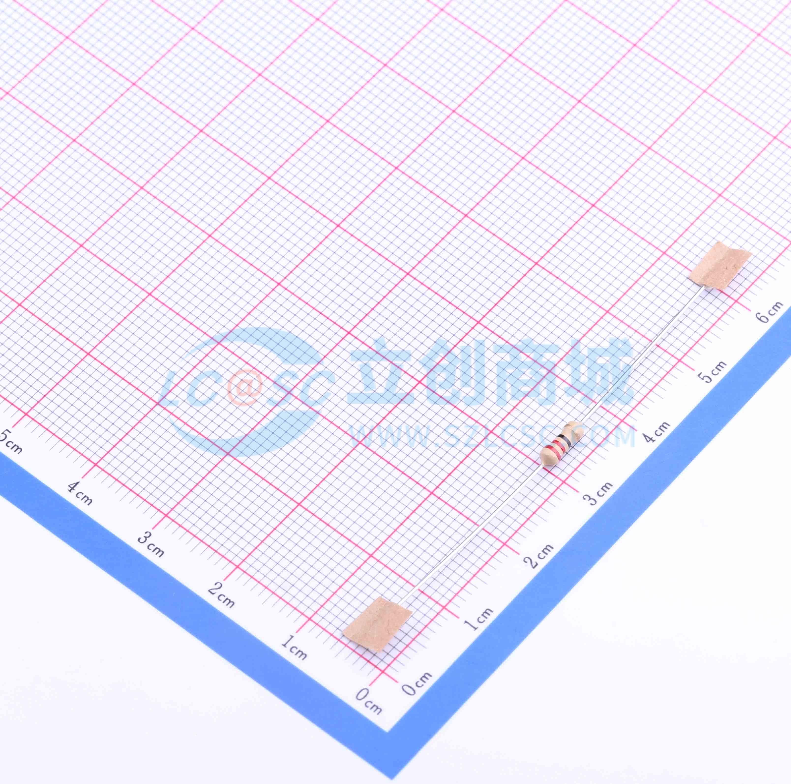 点击查看大图 CF1/4W-22Ω±5% T实物图