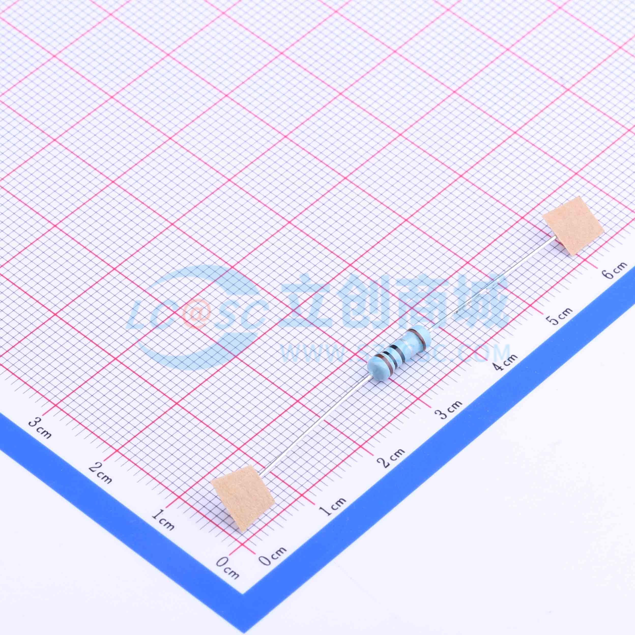 点击查看大图 MF1/2W-1Ω±1% T实物图