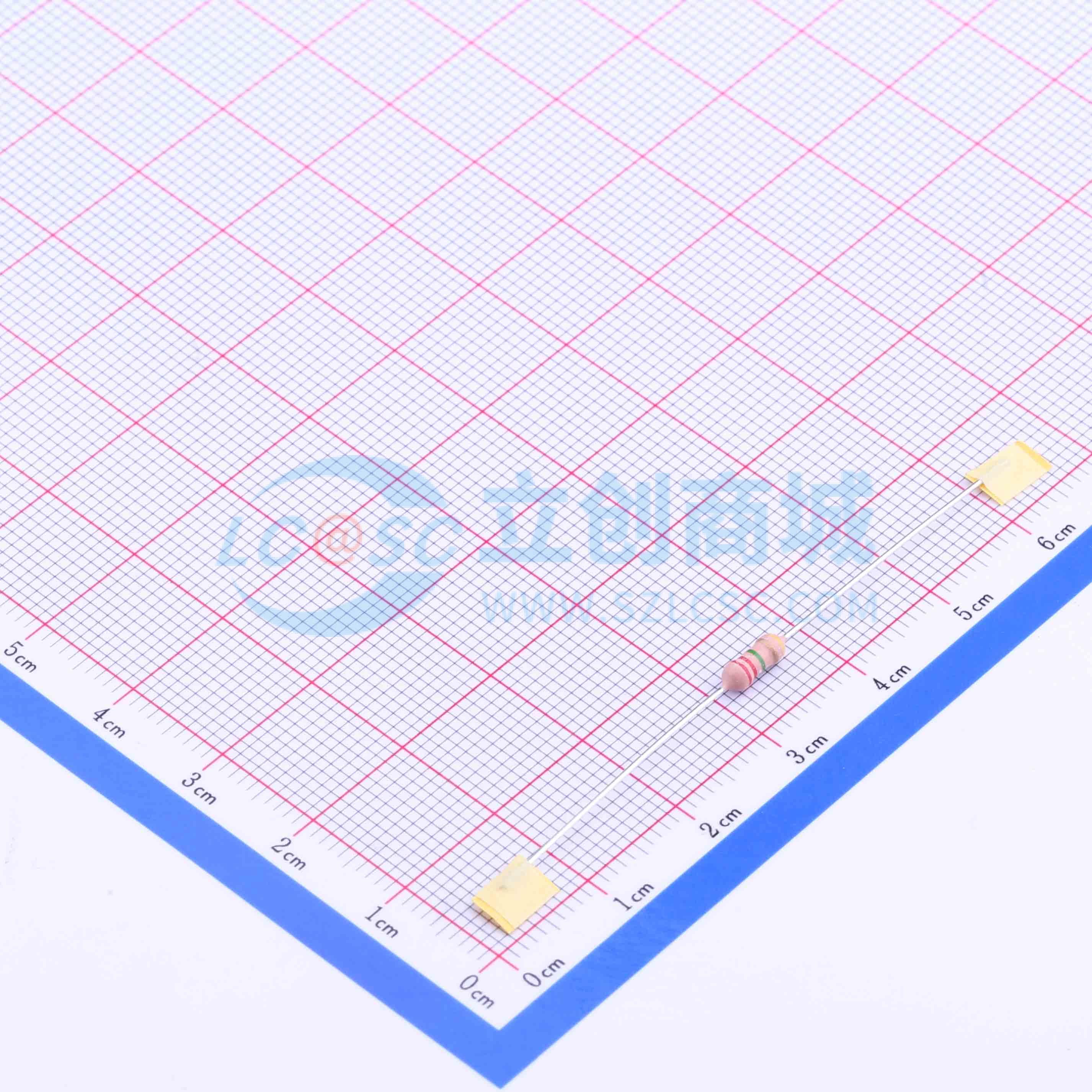 点击查看大图 RI40-1/4W-2.2MΩ±5% T实物图