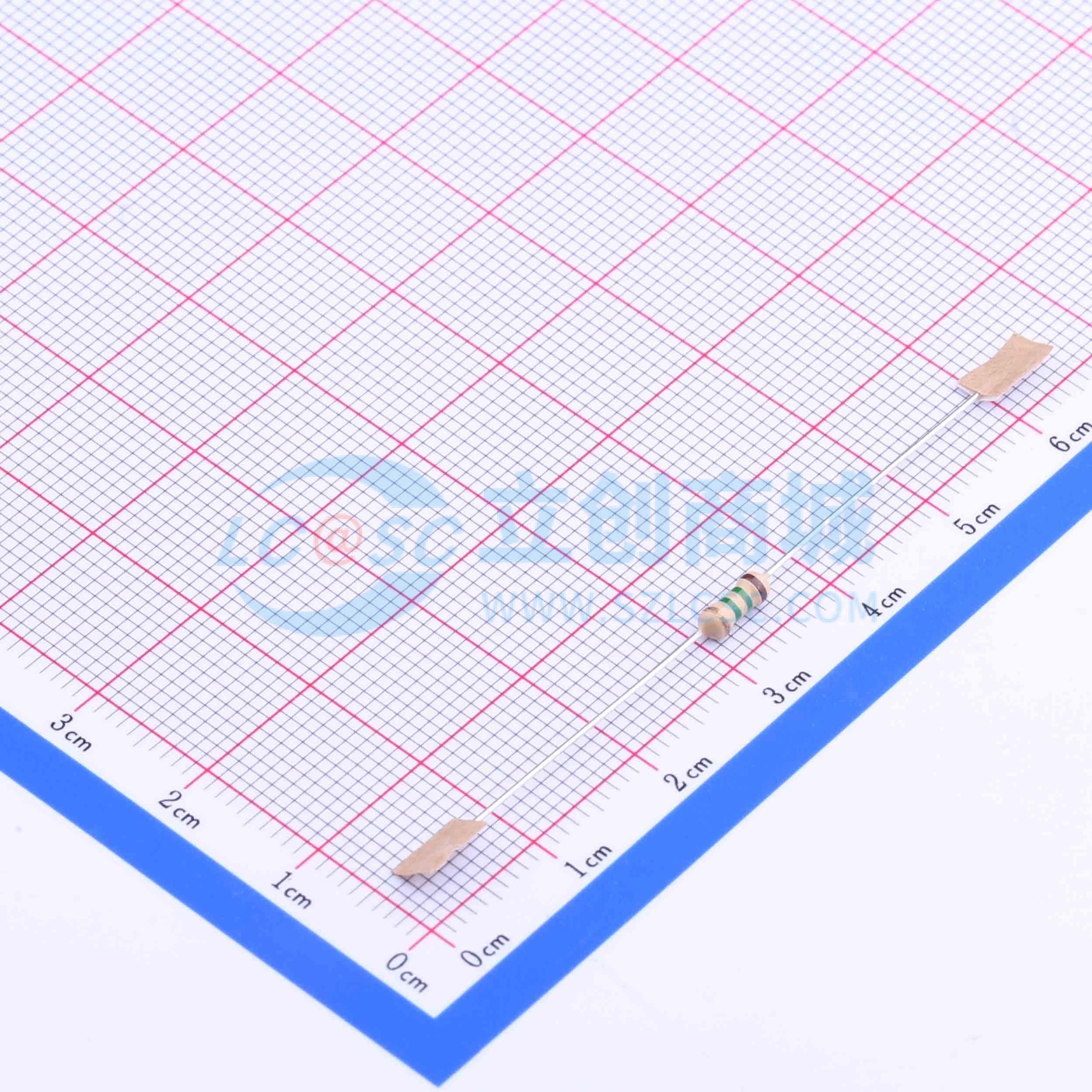 点击查看大图 CF1/4W-1.5MΩ±5% T实物图