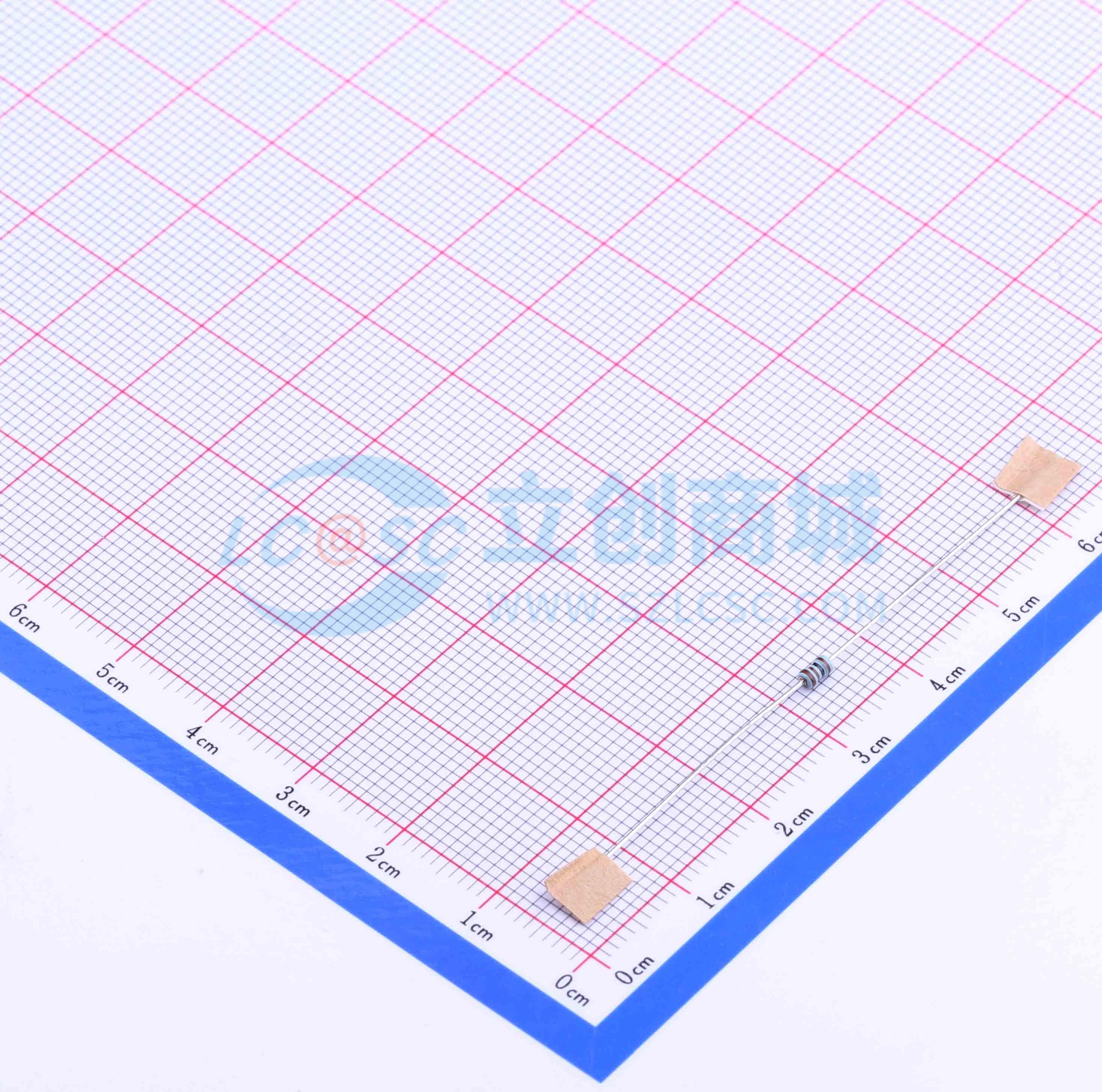 点击查看大图 MF1/8W-9.1KΩ±1% T实物图