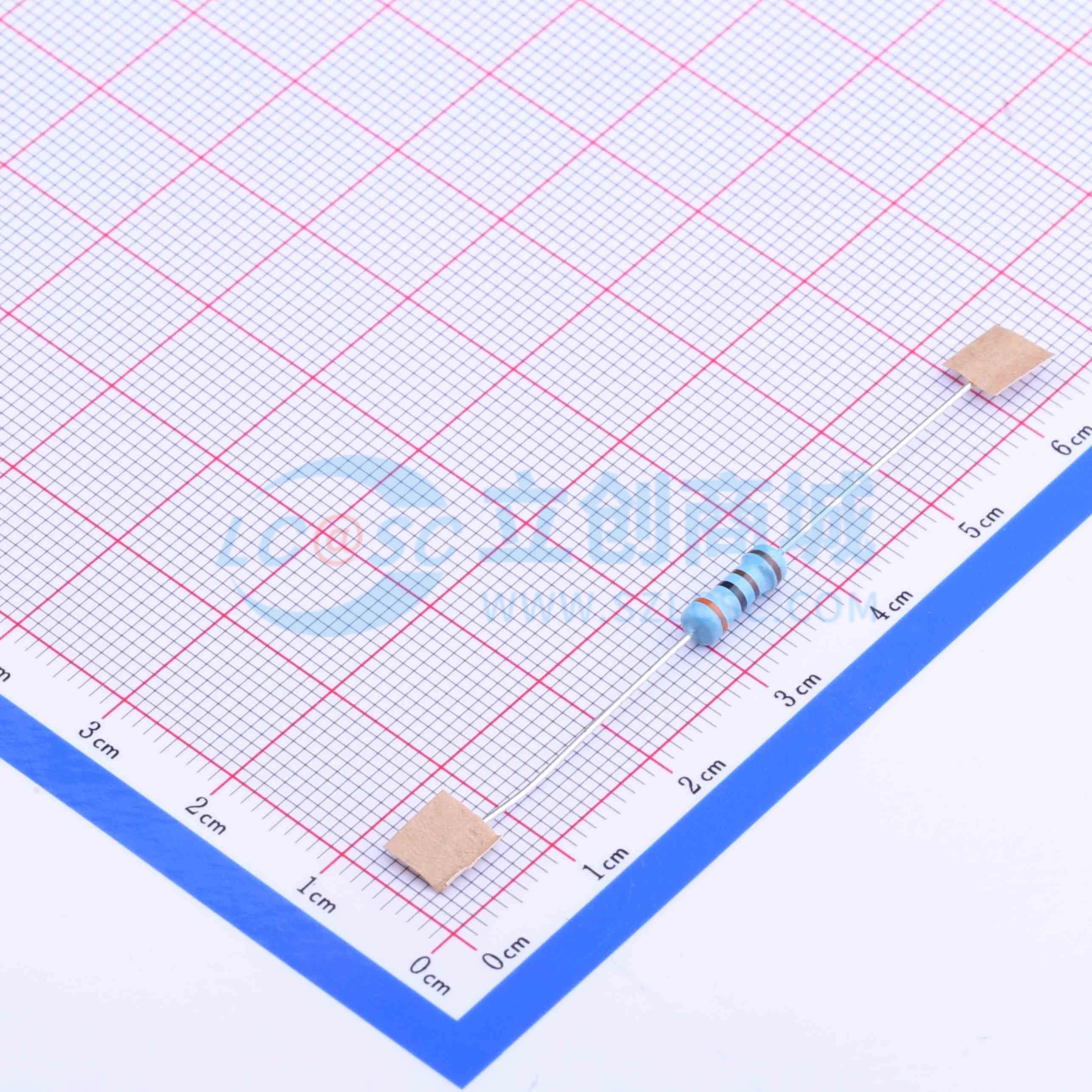 点击查看大图 MF1/2W-3.9KΩ±1% T实物图