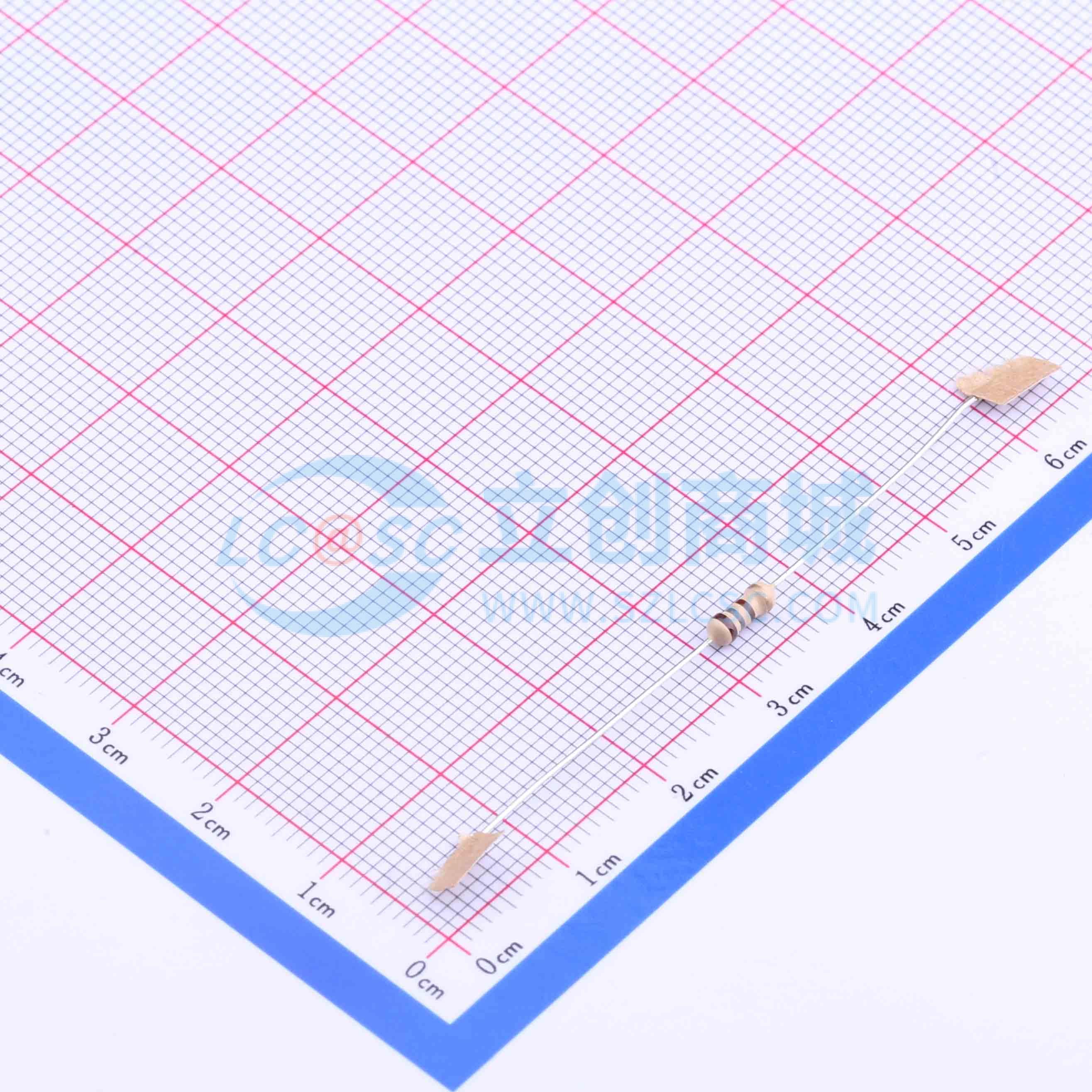 点击查看大图 CF1/4W-180Ω±5% T实物图