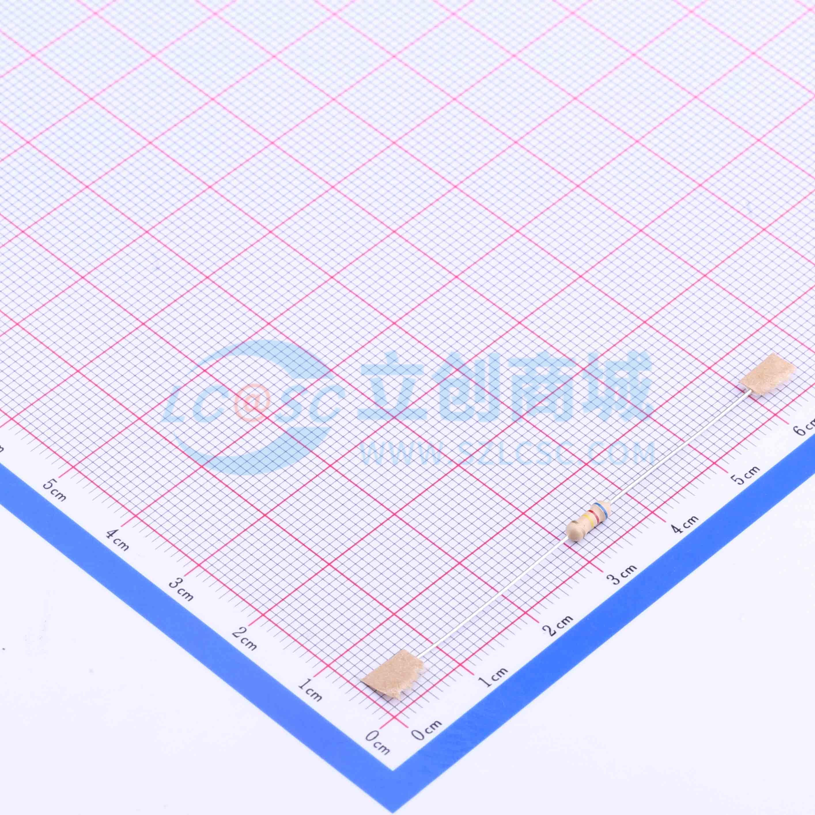 点击查看大图 CF1/4W-620KΩ±5% T实物图