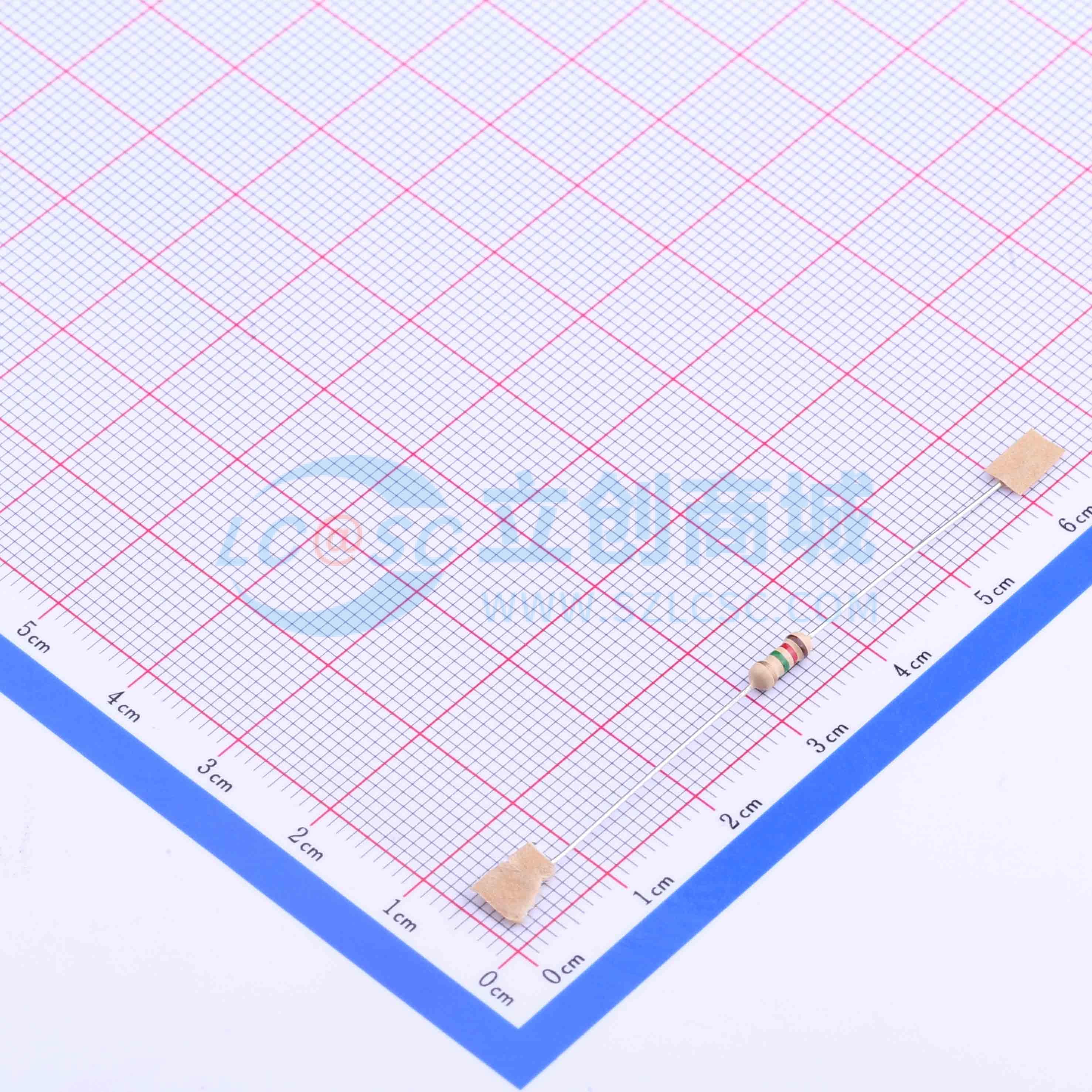点击查看大图 CF1/4W-1.2MΩ±5% T实物图