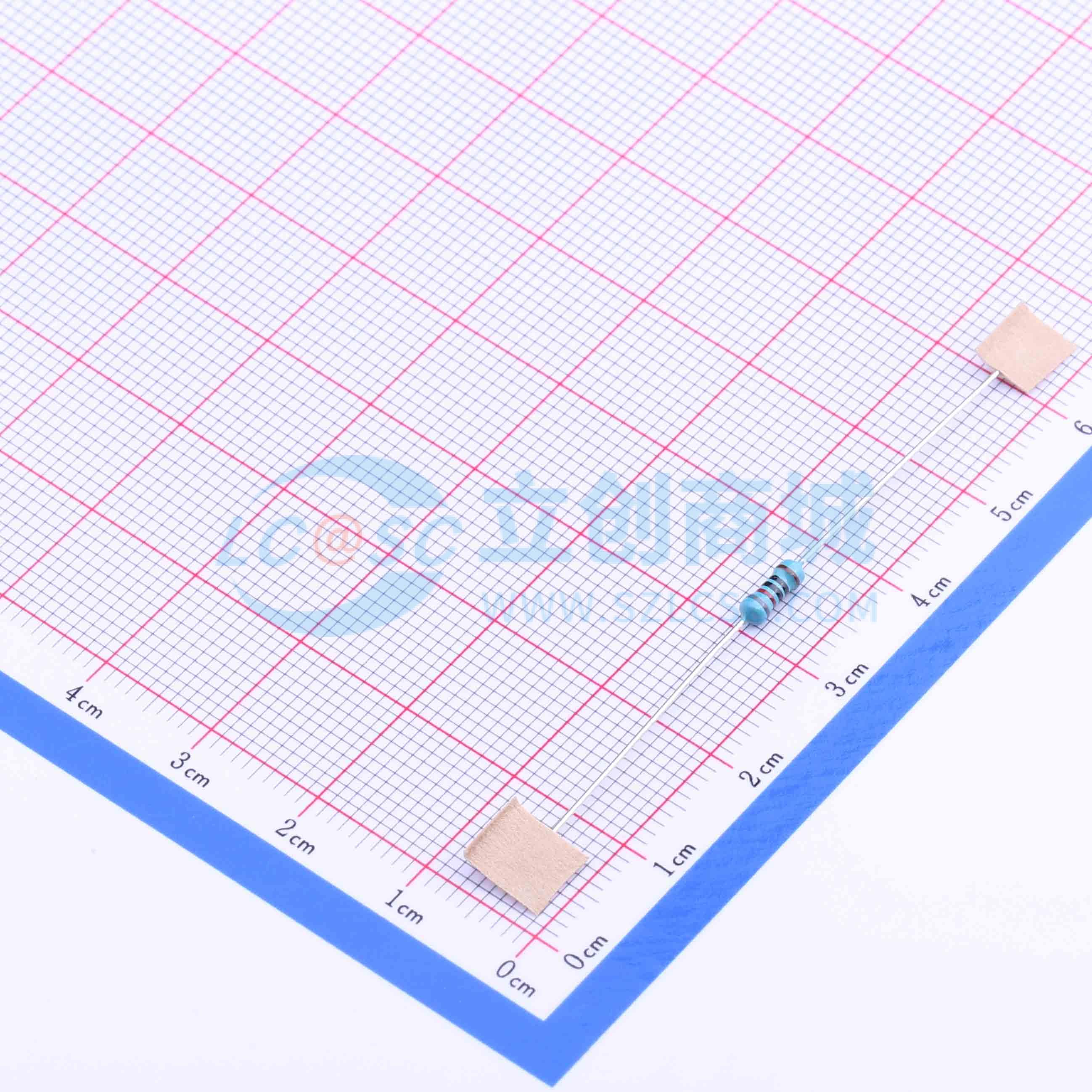 点击查看大图 MF1/2WS-820Ω±1% T实物图