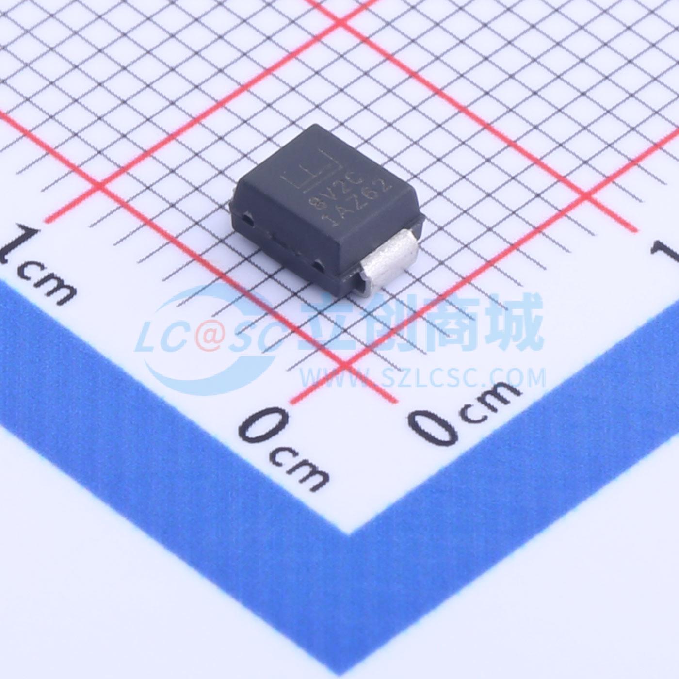 点击查看大图 P6SMB8.2CA实物图