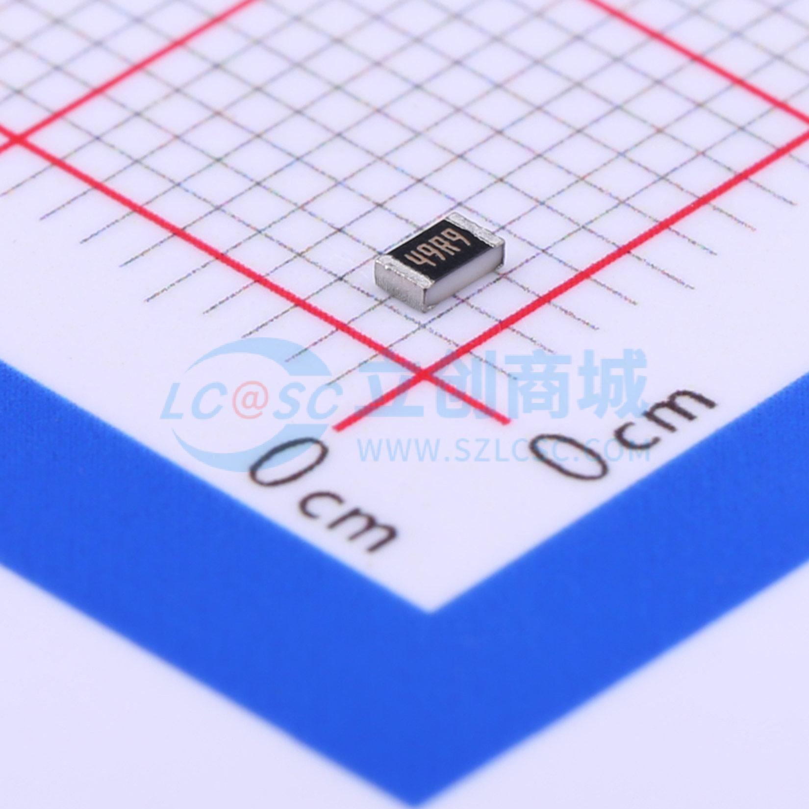 点击查看大图 RNCS0805BKE49R9实物图