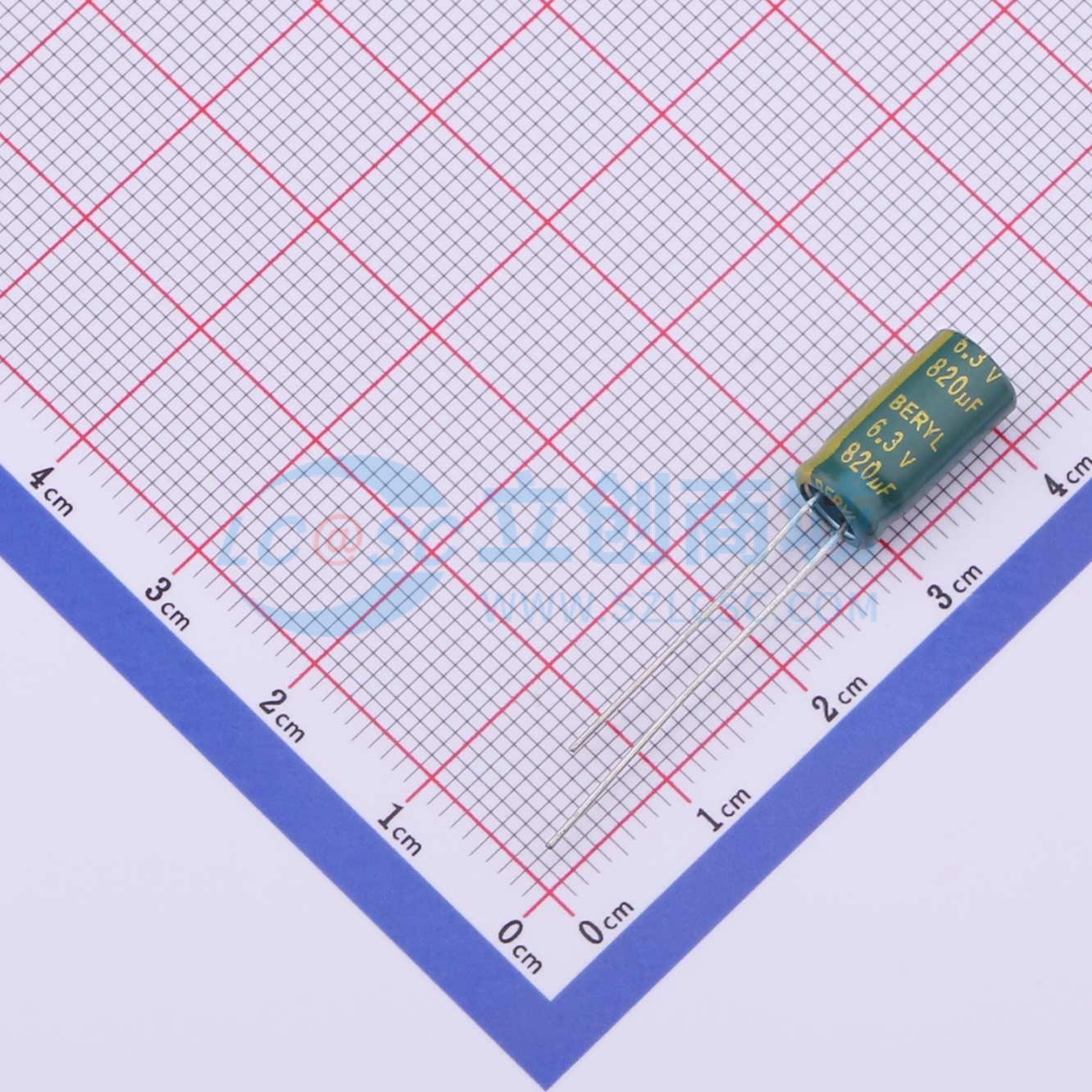 RC6R3M821LO6.3*12TH-2A1E实物图