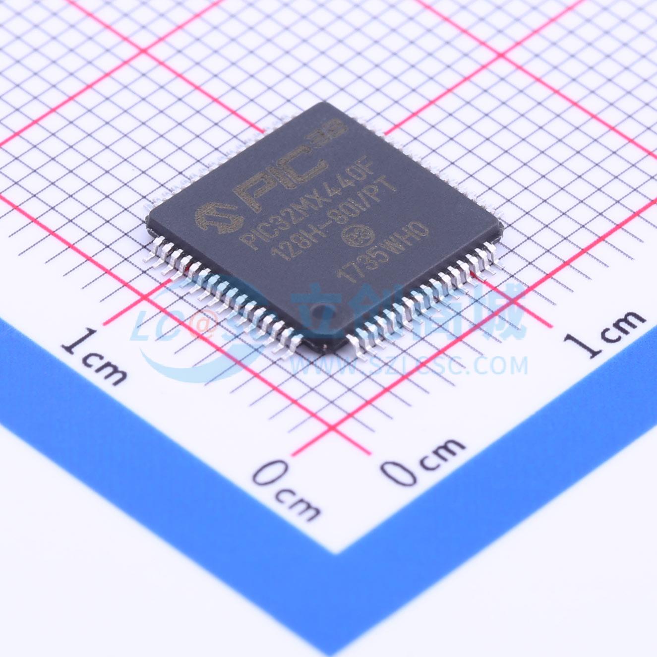 点击查看大图 PIC32MX440F128H-80I/PT实物图