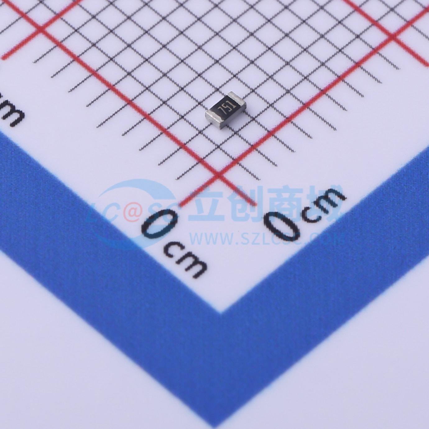 点击查看大图 MCR03EZPJ751实物图