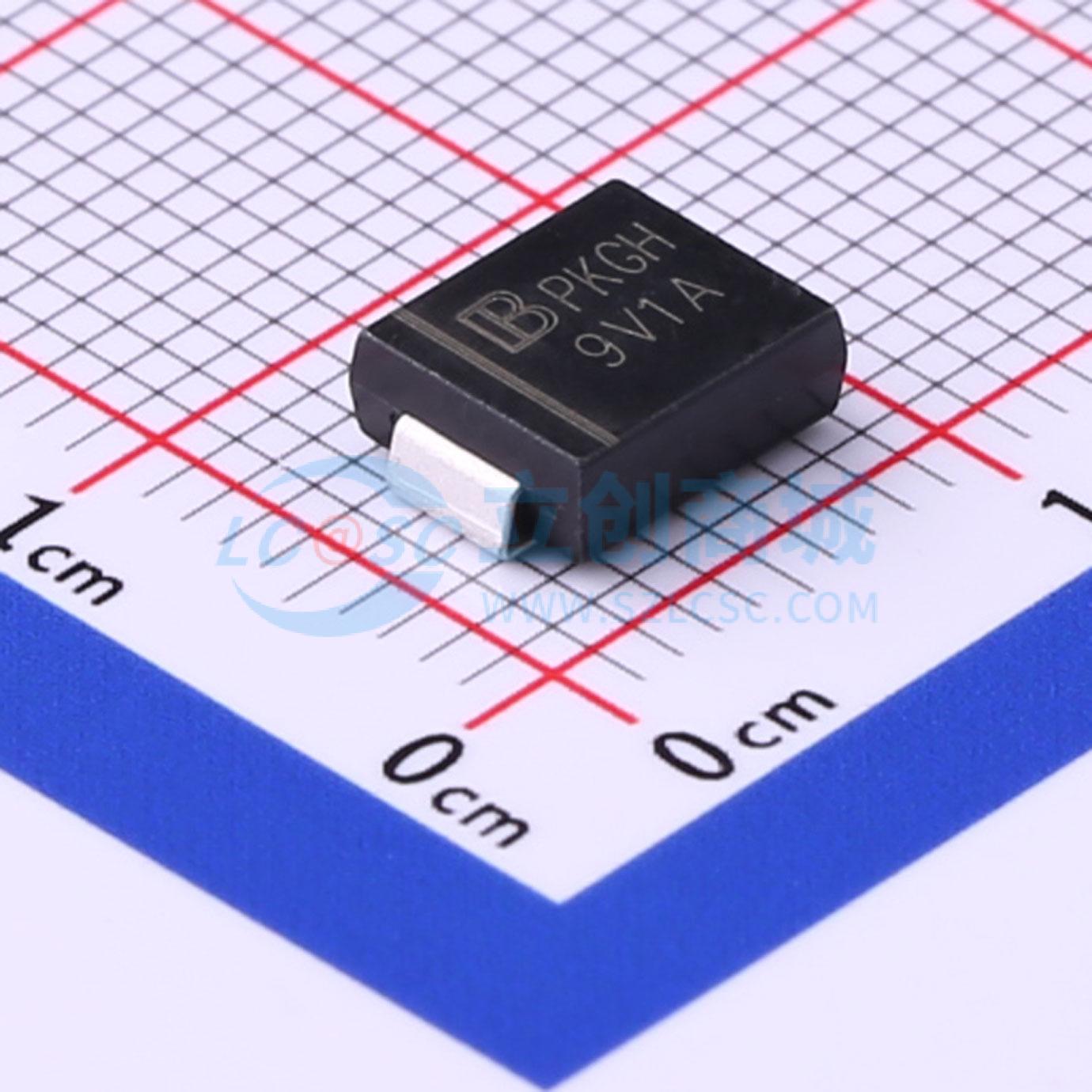 点击查看大图 1.5SMC9.1A/TR7实物图