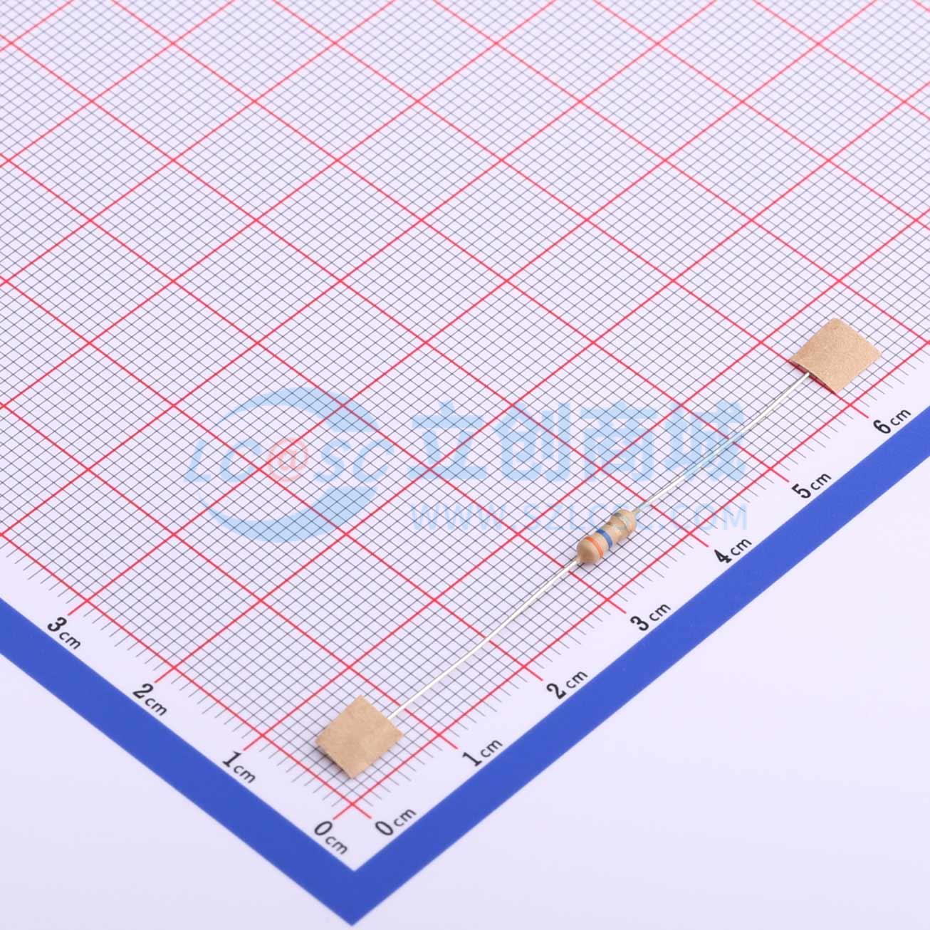 点击查看大图 CF1/4W-3.6Ω±5%T52实物图