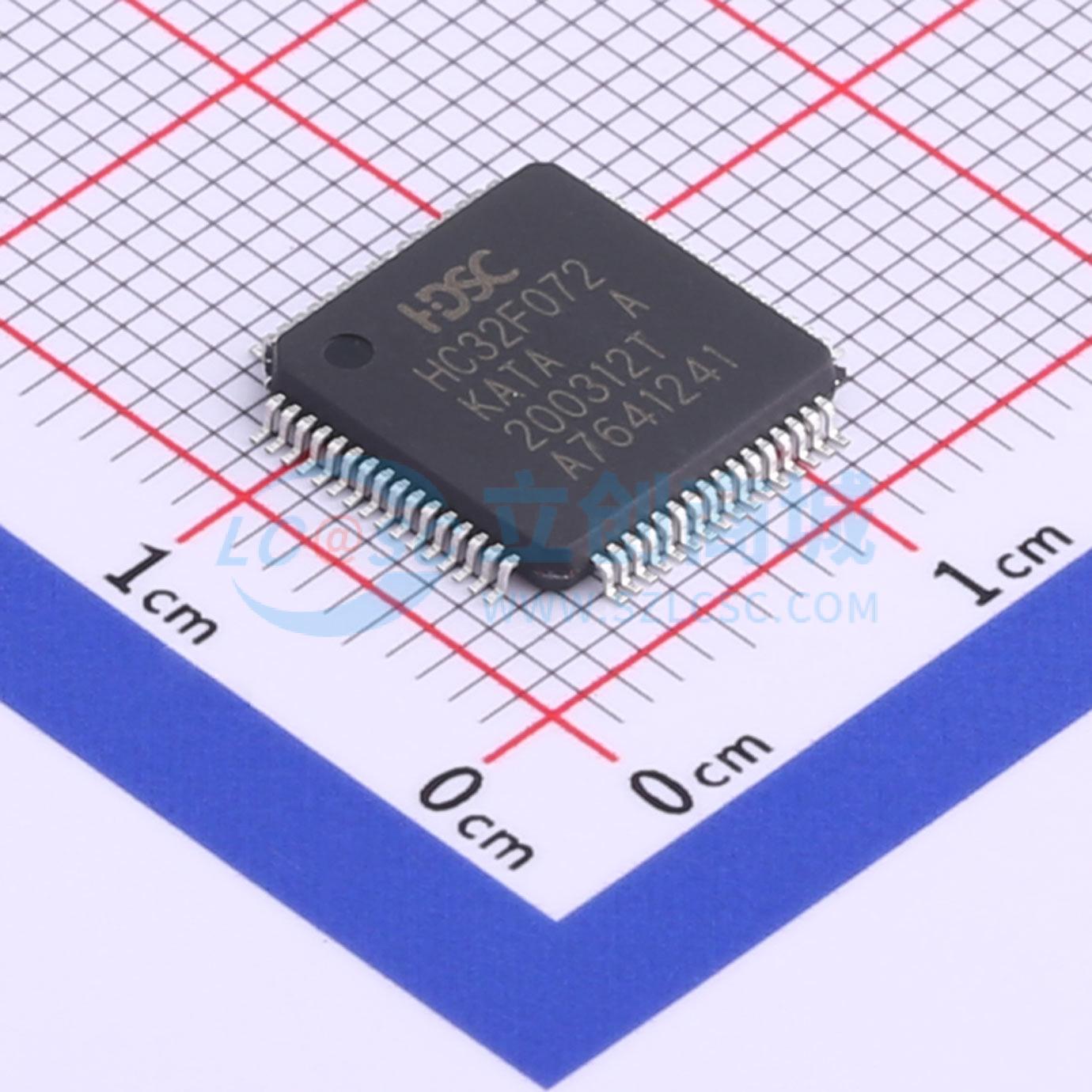 点击查看大图 HC32F072KATA-LQFP64实物图