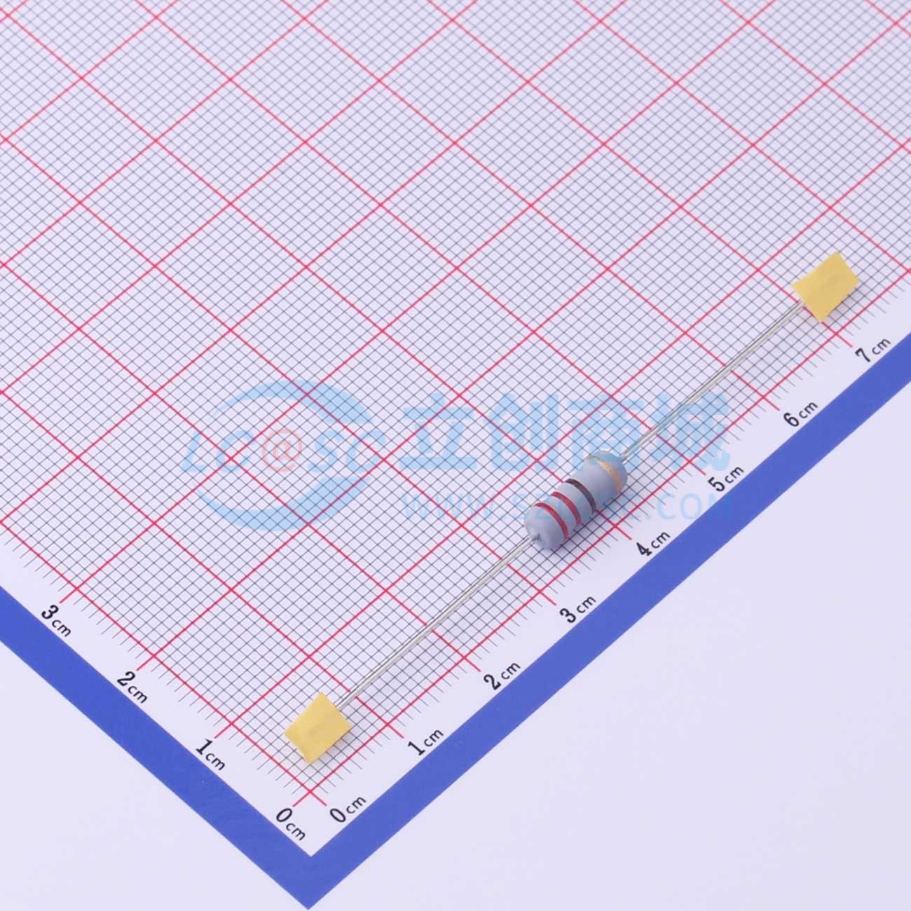 点击查看大图 MOF2WS-220Ω±5%T实物图