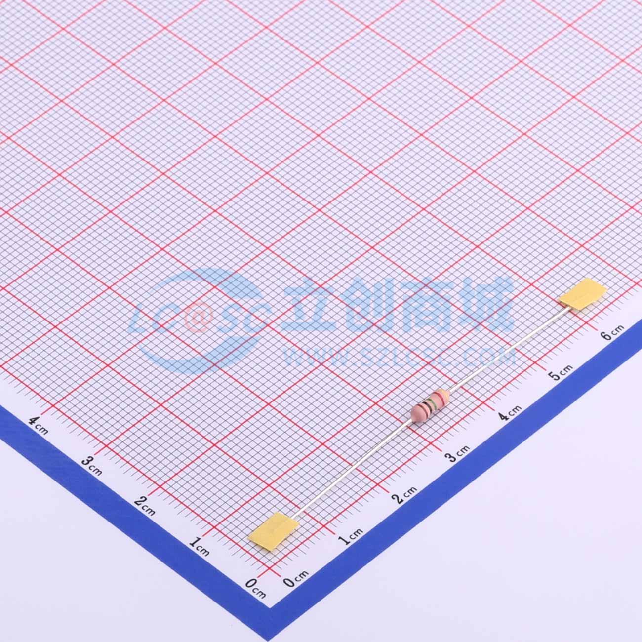 点击查看大图 RI40-1/4W-1MΩ±2%T实物图