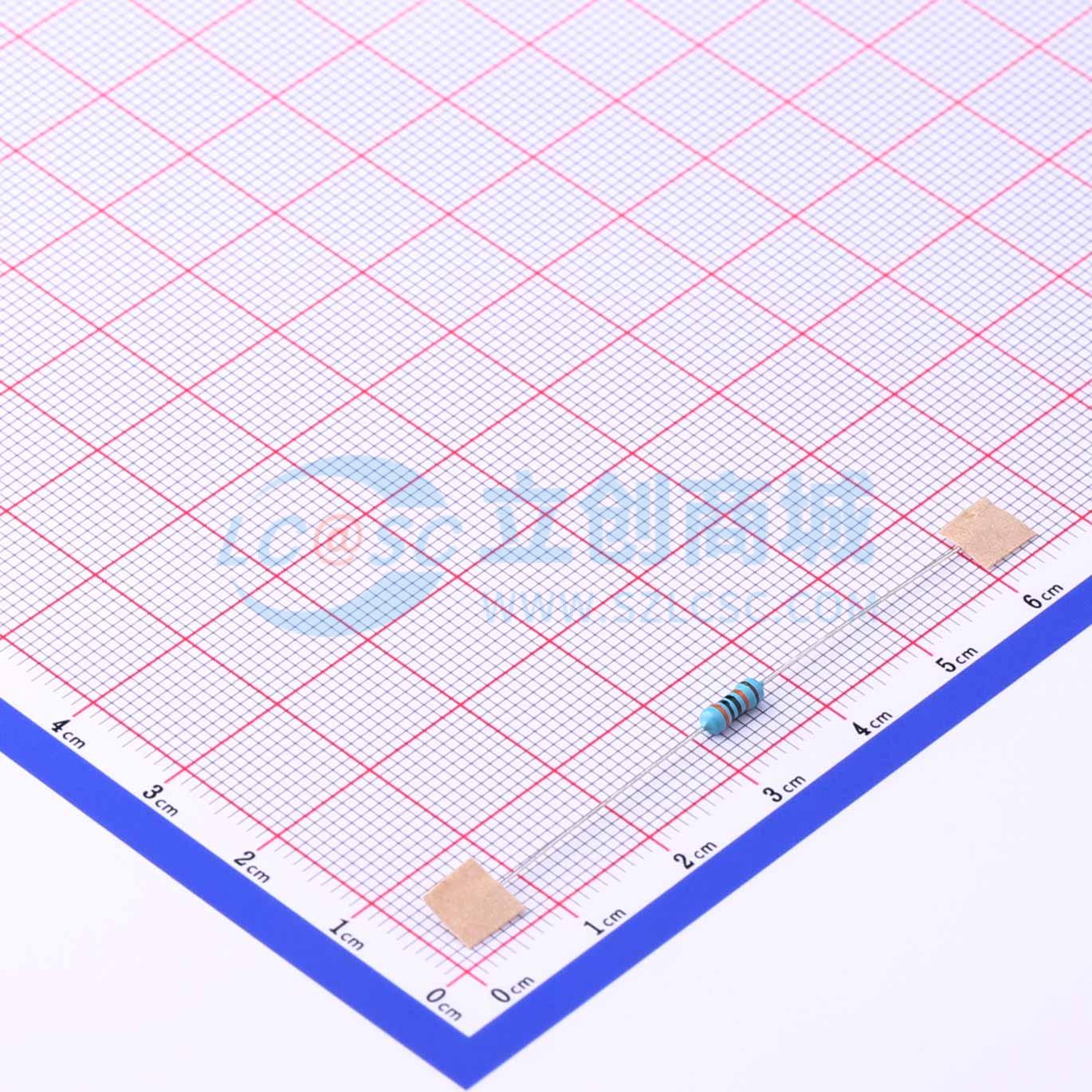 点击查看大图 MF1/4W-300KΩ±1%T52实物图