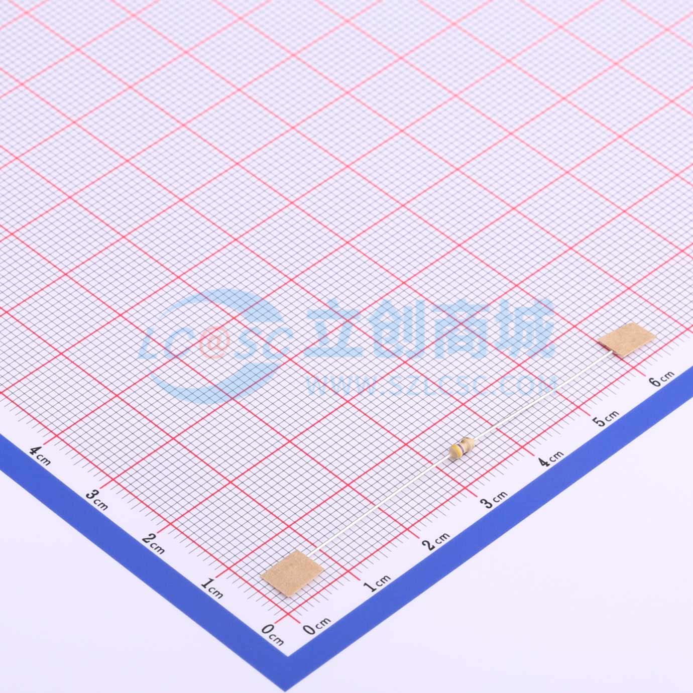 点击查看大图 CF1/6W-4.7Ω±5%T52实物图