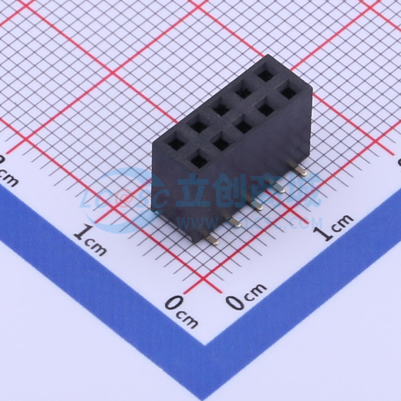 点击查看大图 2.54-2*5P立贴母实物图