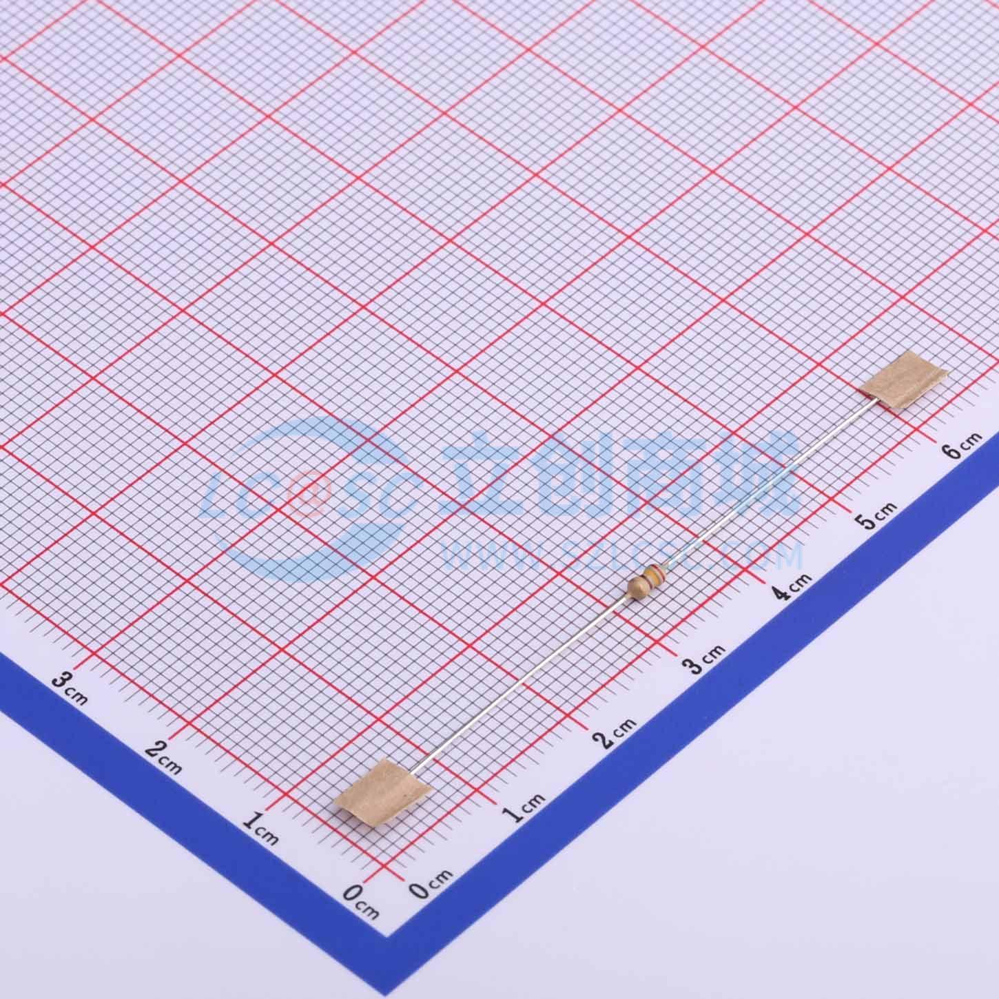 点击查看大图 CF1/6W-240Ω±5%T52实物图