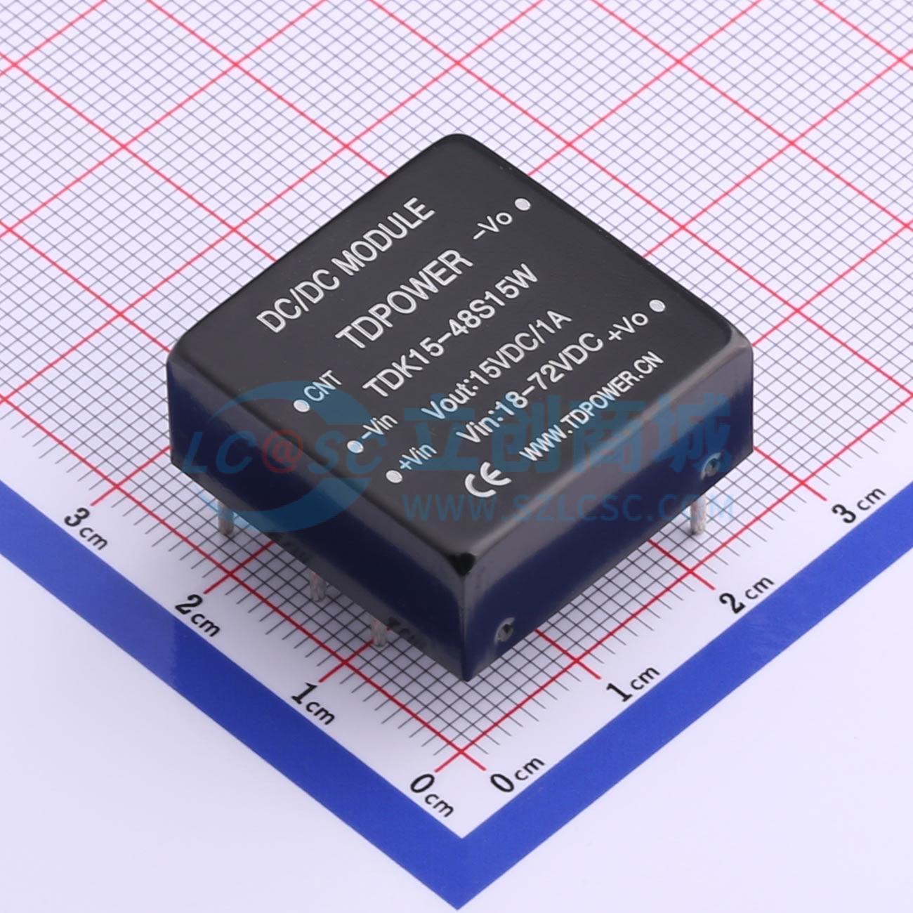 点击查看大图 TDK15-48S15W实物图