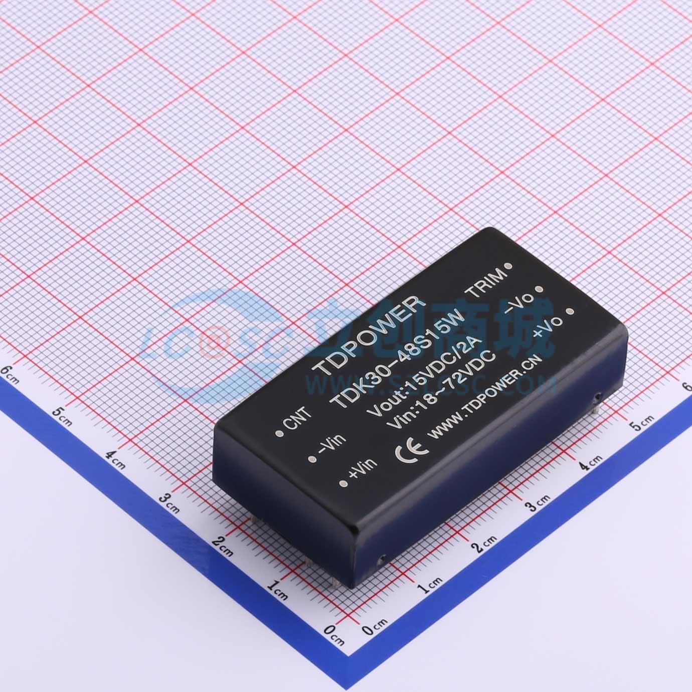 点击查看大图 TDK30-48S15W实物图