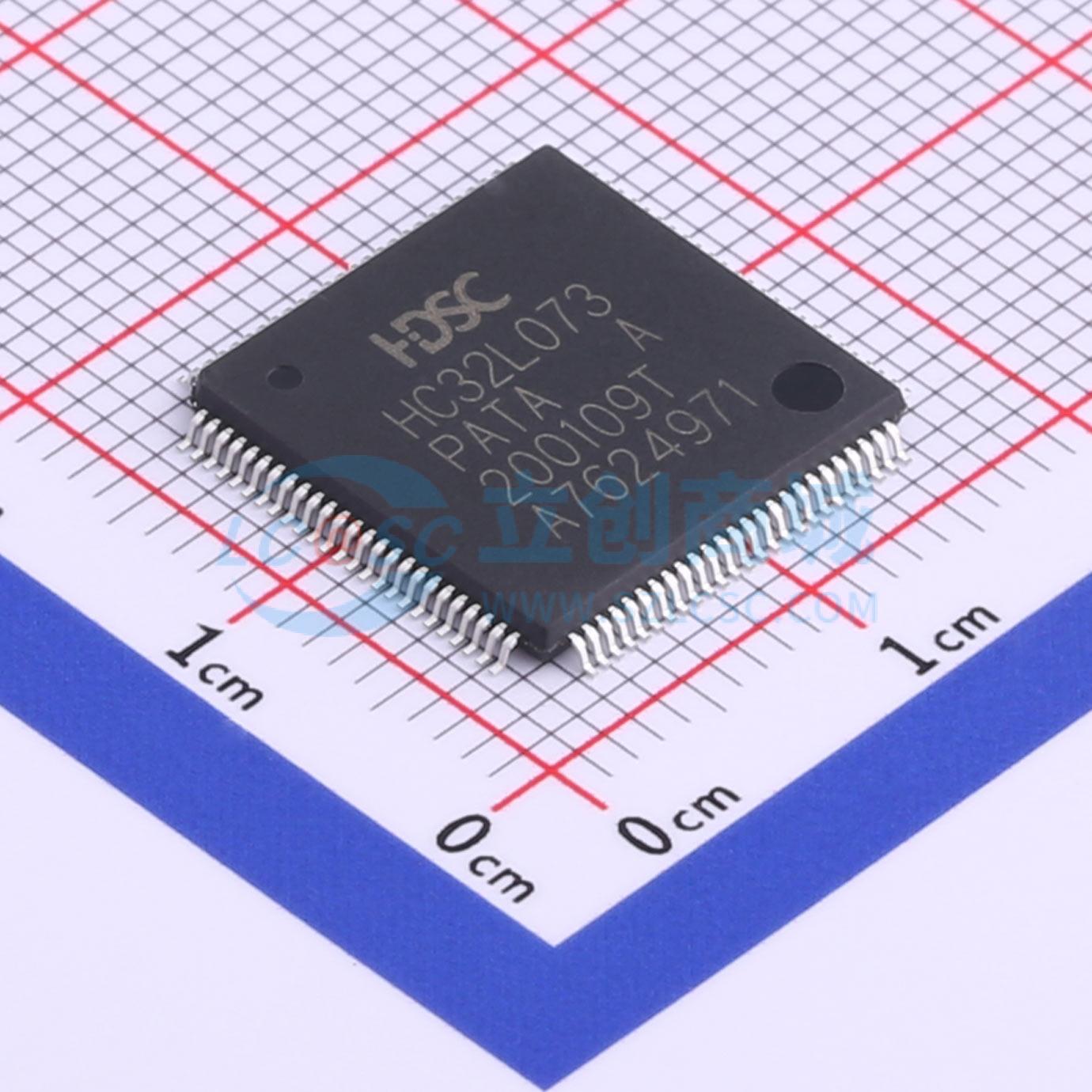HC32L073PATA-LQFP100实物图