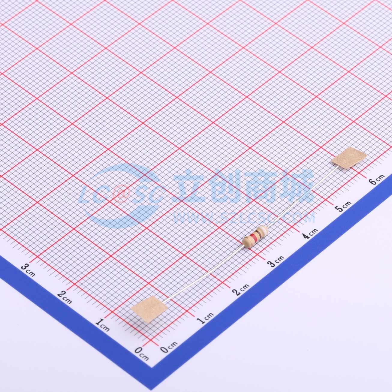 点击查看大图 CF1/4W-9.1KΩ±5%T52实物图