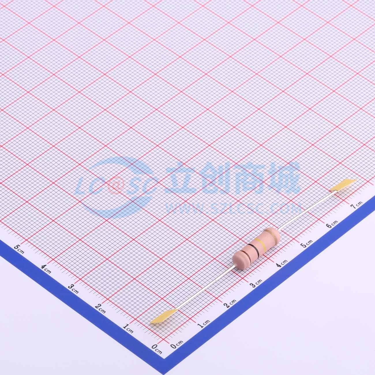 点击查看大图 RI40-2W-100KΩ±5%T实物图