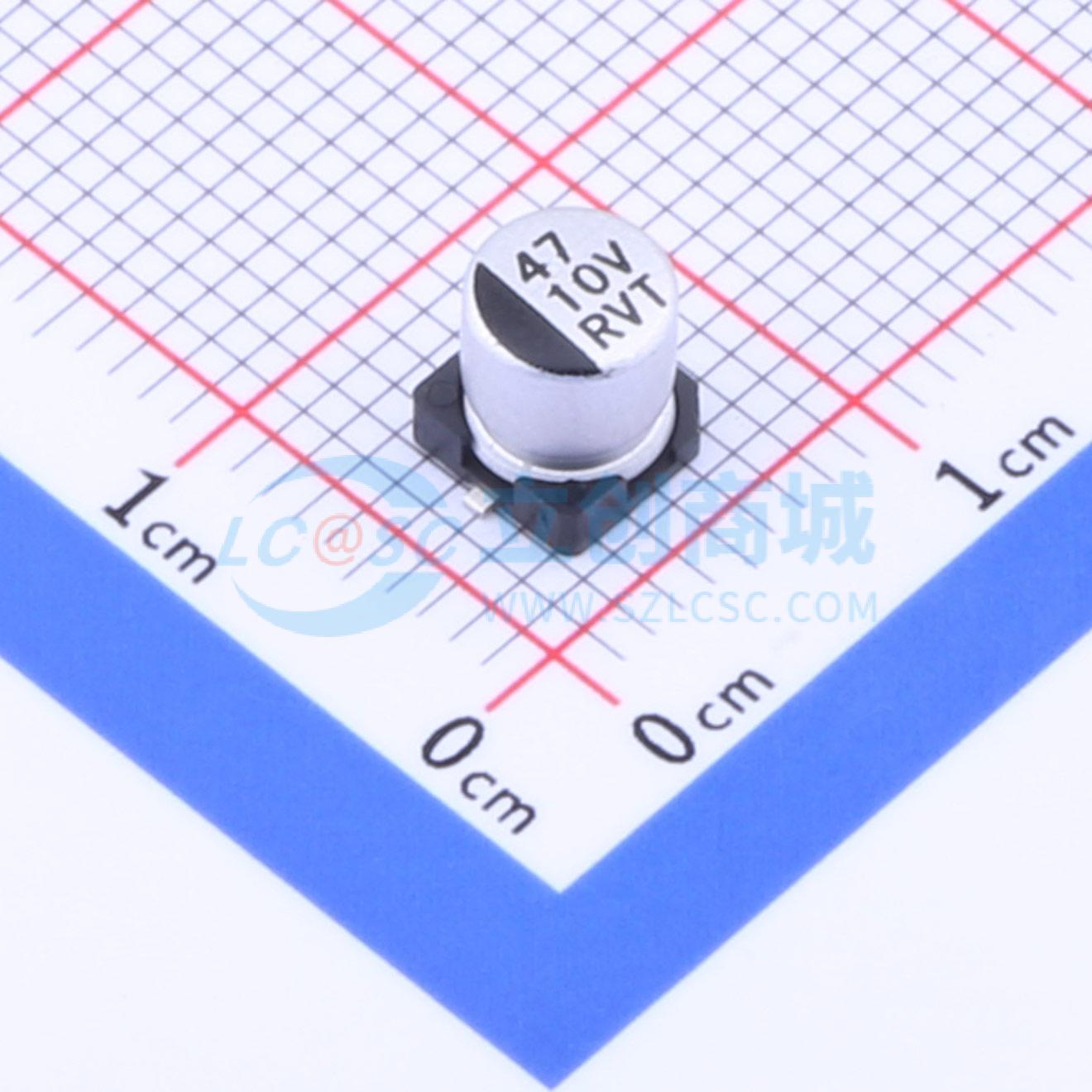 点击查看大图 RVT1A470M0505 47UF 10V实物图
