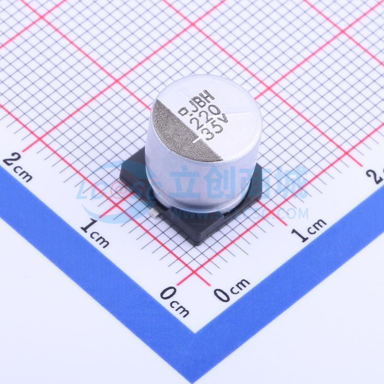 点击查看大图 EMVH350ARA221MJA0G实物图