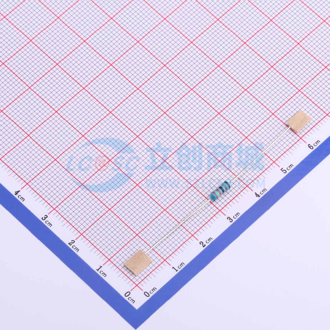 点击查看大图 MF1/4W-33Ω±1%T52实物图