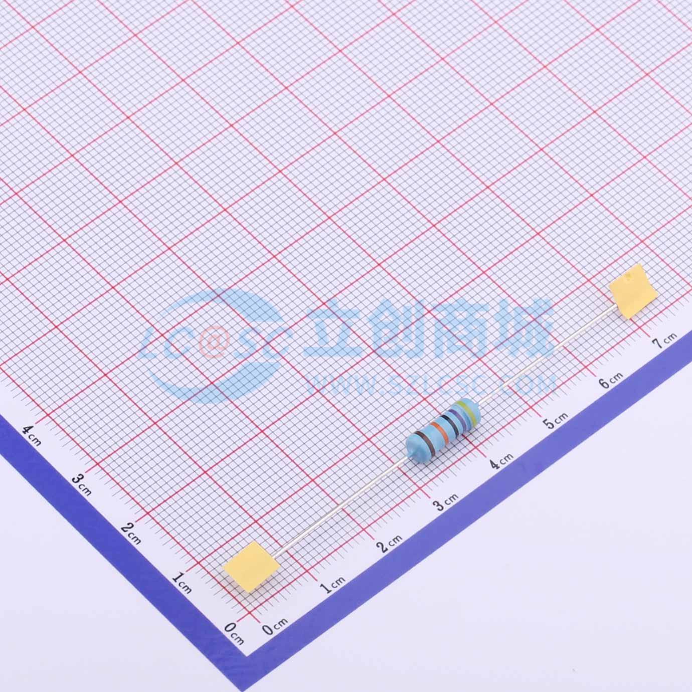 点击查看大图 MF1W-470KΩ±1%T实物图